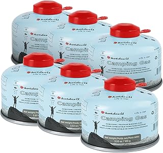 BlueFire Isobutane Fuel Canister Butane Propane Blend Fuel 100 Gram Camping Stove Fuel Gas Canister 3.53oz(6 Packs)