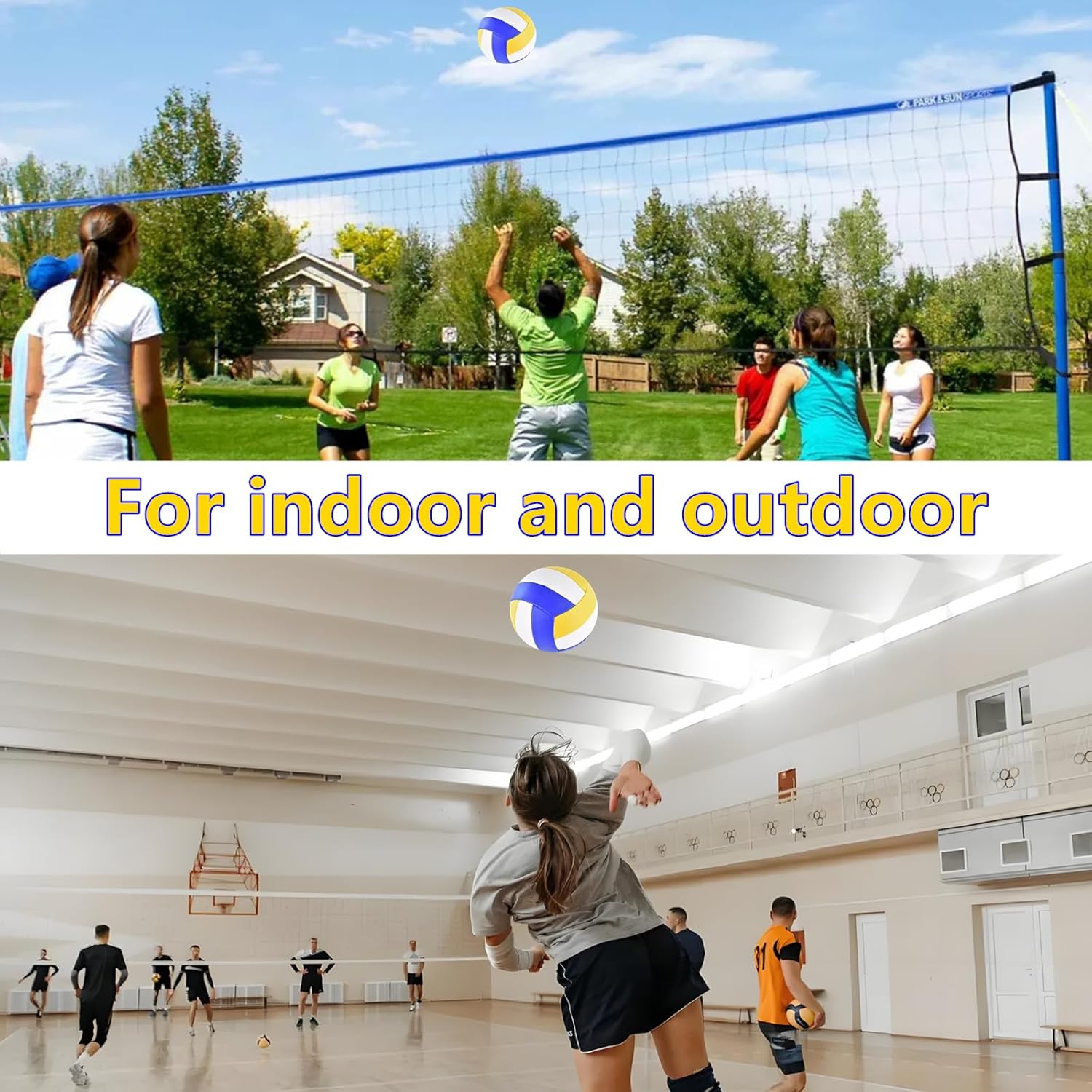 6 Pack Volleyballs Official Size 5, Waterproof Soft Bulk Recreational Volley Balls with Pump and Net Bag for Indoor Outdoor Beach Pool Water Sand Game Training Match for Beginner Teenager - Image 4