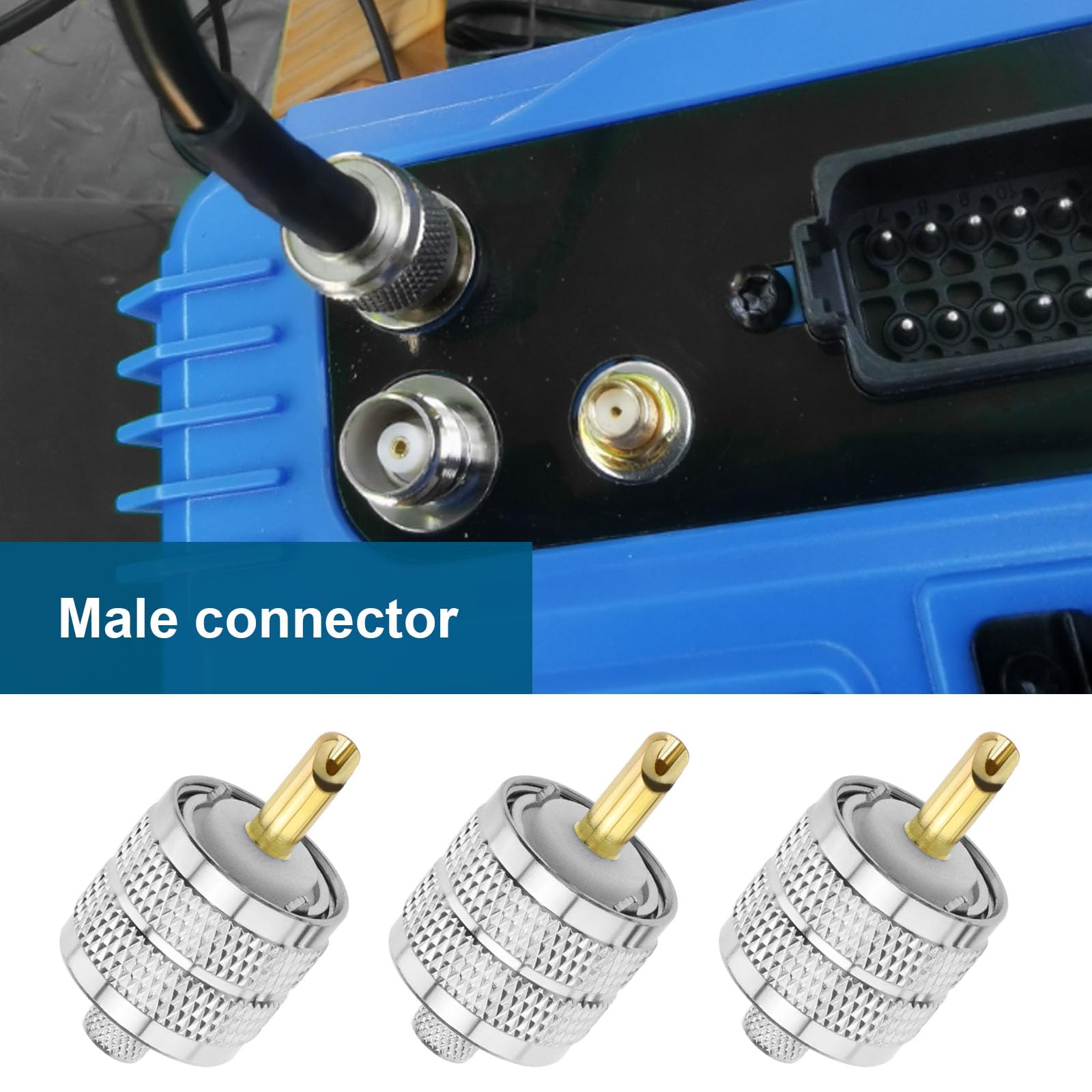 Connettori PL259 Per Saldatura, Riduttori Per Cavo RG8X LMR240, Lotto Da 10 Pezzi, Dorati