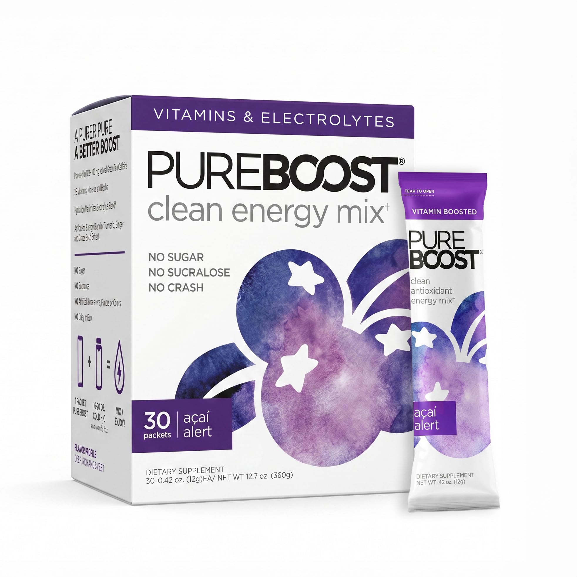 Amazon.com: Pureboost Sugar-Free Clean Energy Booster Drink Mix