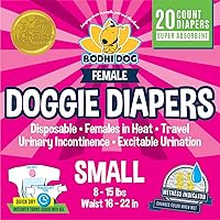 Vista 7 de Bodhi Dog Pañales desechables para perras, pañales súper absorbentes para el ciclo de calor de la hembra, ajuste ajustable para entrenamiento