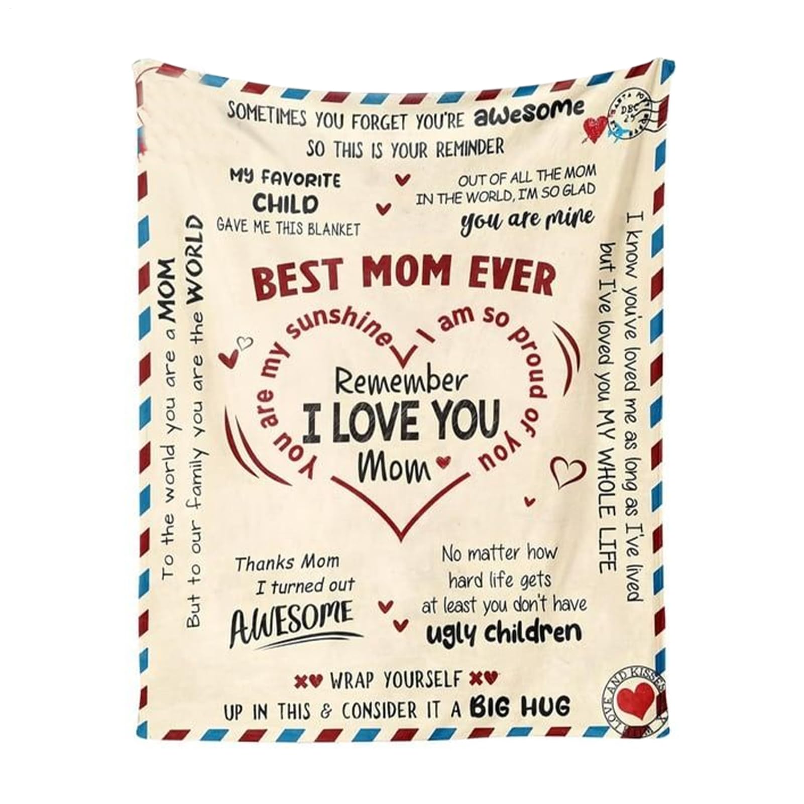 Couverture en flanelle douce - Cadeau d'anniversaire et fête des mères pour maman