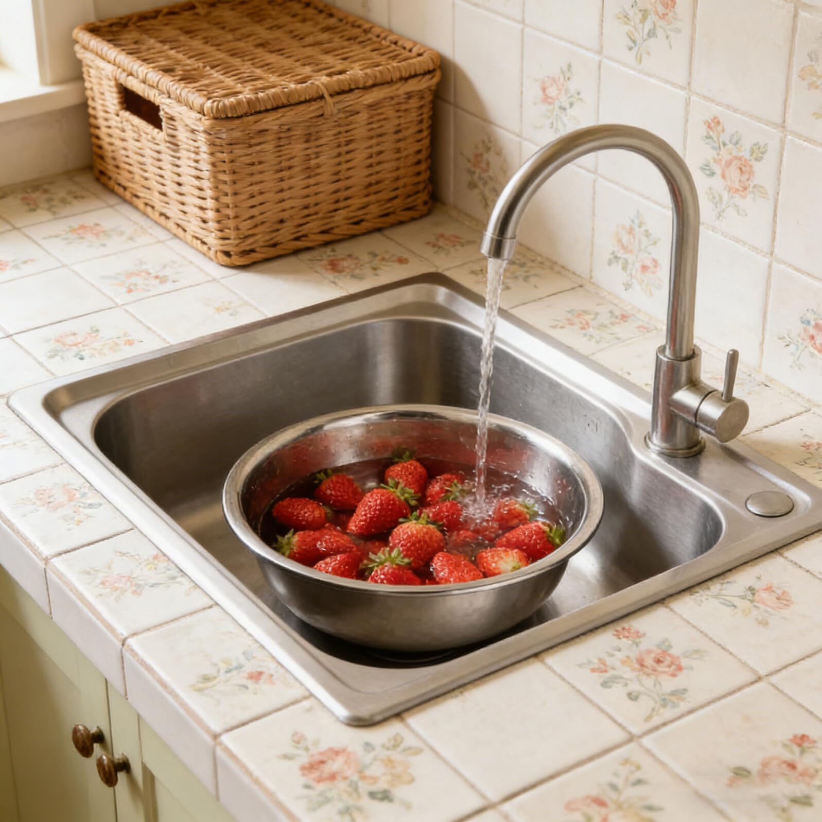 Set di 2 colini per verdure in acciaio inox, multifunzionali, facili da pulire, design rotondo per un lavaggio e una preparazione efficienti degli alimenti