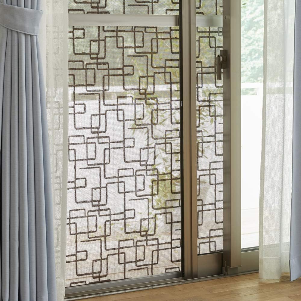 Amazon Co Jp セシール 窓用フィルム スクエア 90 90 網戸をデコレーションできる目隠しシート 2枚組 Wf 4219 Diy 工具 ガーデン