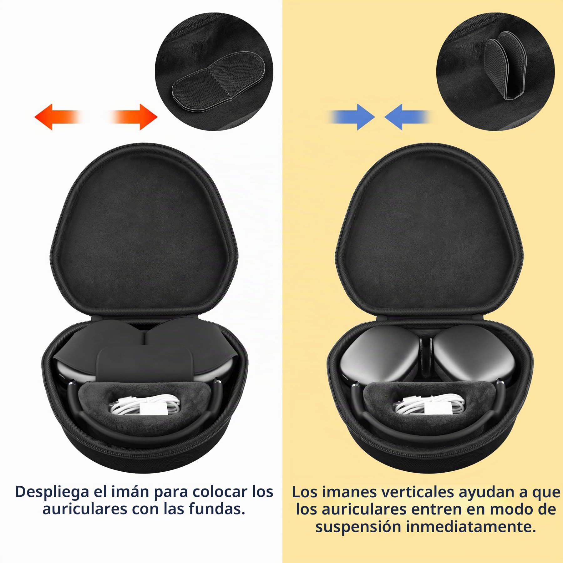 co2CREA Duro Viajar Caja Funda para Apple AirPods MAX(Funda Solo)