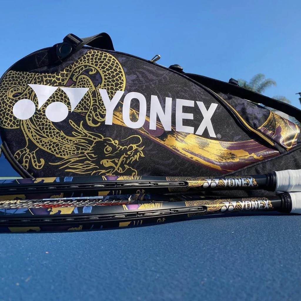 YONEX Osaka Pro 6 Sac de Raquette, Noir/Or, Bretelles Réglables, Compartiment Chaussures