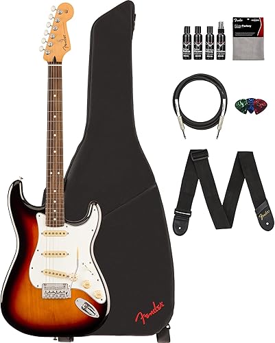 Miniatura 27 de Fender Player II Stratocaster - Paquete Rojo Coral con Funda, Correa, Cable, Paquete de 3 Púas y Kit de Limpieza de Guitarra CORAL ROJO,Cereza (Aged
