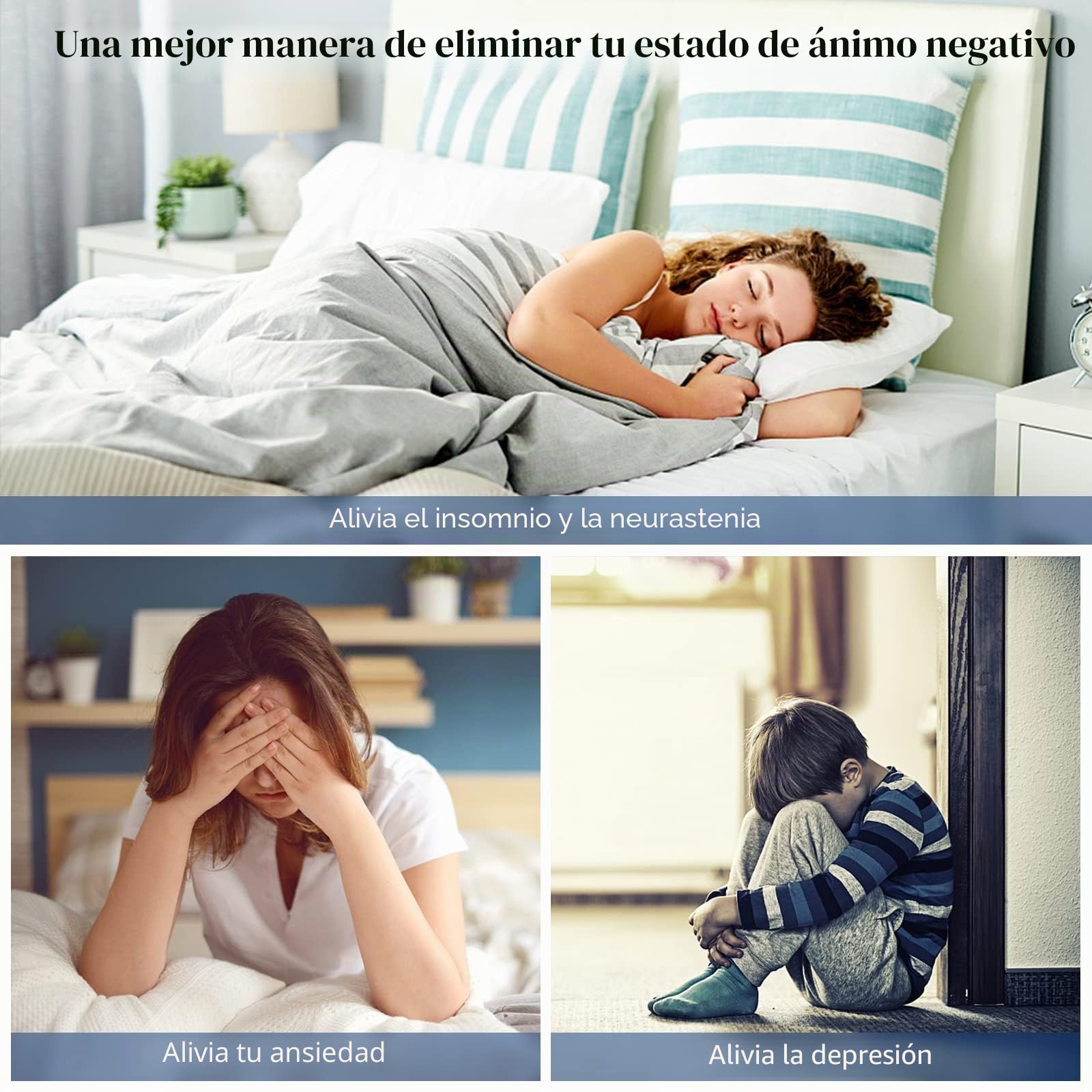 KTS Dispositivo de ayuda para dormir para insomnio, nuevo modelo CES 2.0, estimulación de electroterapia craneal para ansiedad, depresión y dolor de cabeza, máquina de soporte para dormir recargable