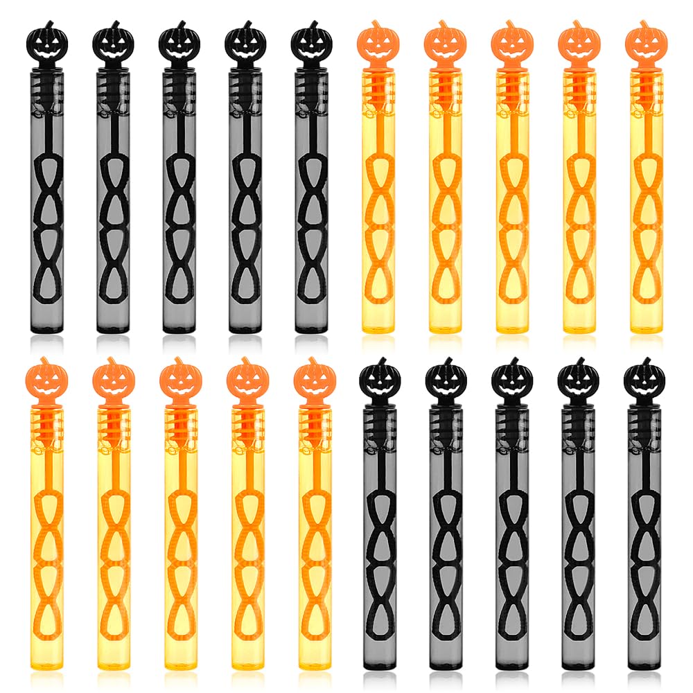 SULOLI Bubble Wand for Kids,20PCS Halloween Mini Bubbles for Party Bags Bubbles Party Bag Fillers Halloween Prizes for Kids Halloween Toys for Party Bags