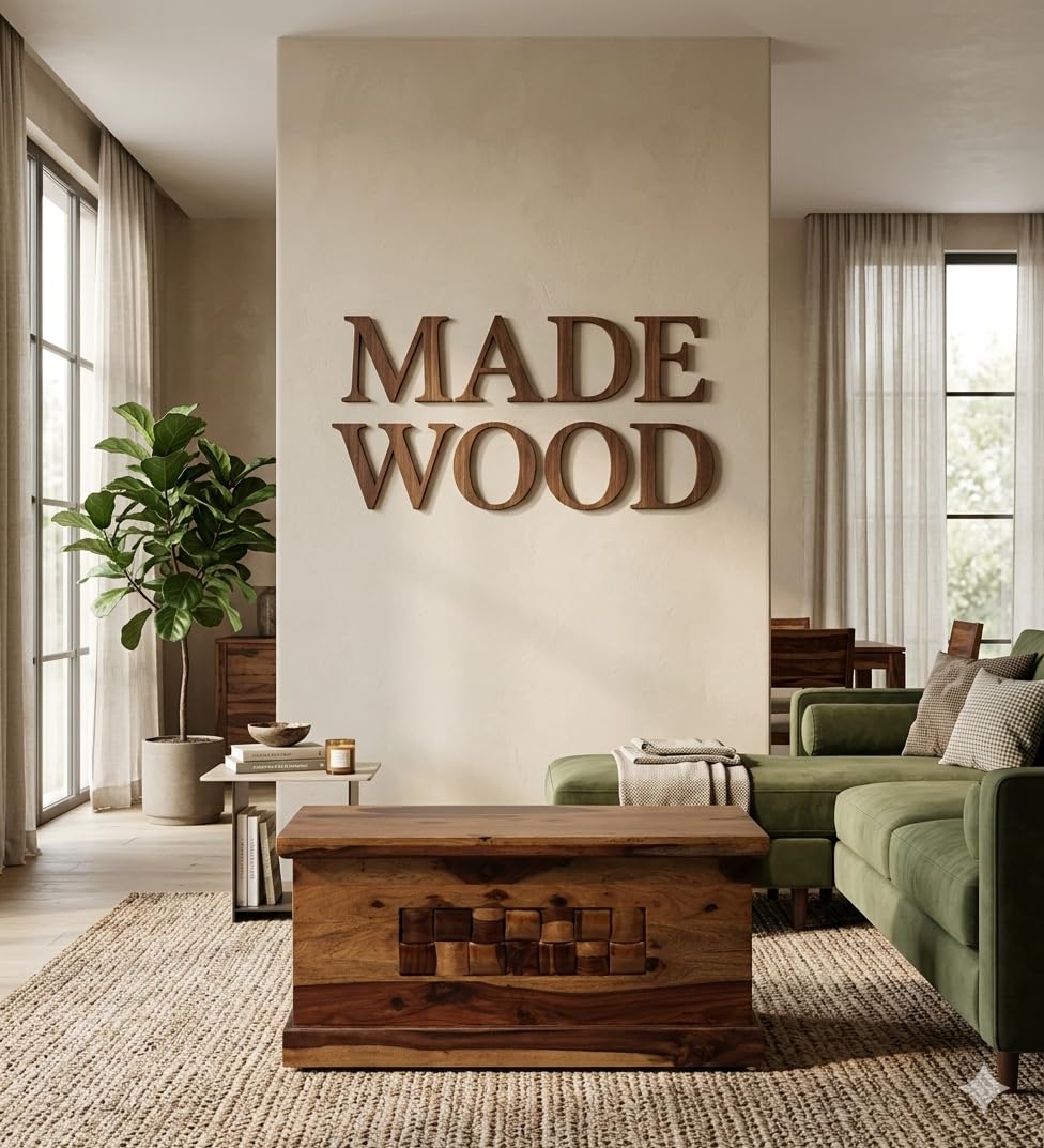 Madeway Solid Wood Trunk in Provincial Teak Finish-image-11
