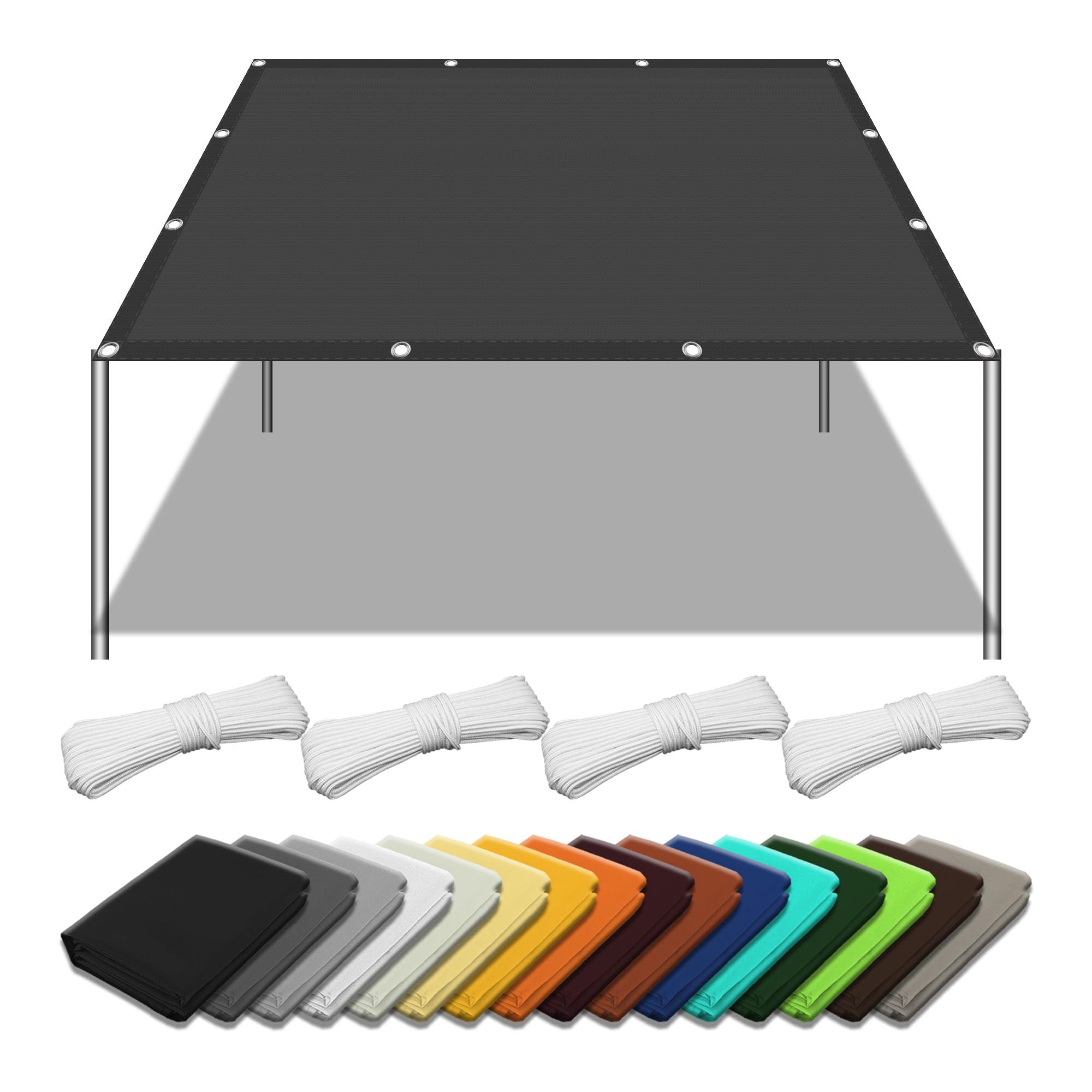 Voile d'ombrage contre la chaleur et la pluie pour sécuriser un petit balcon