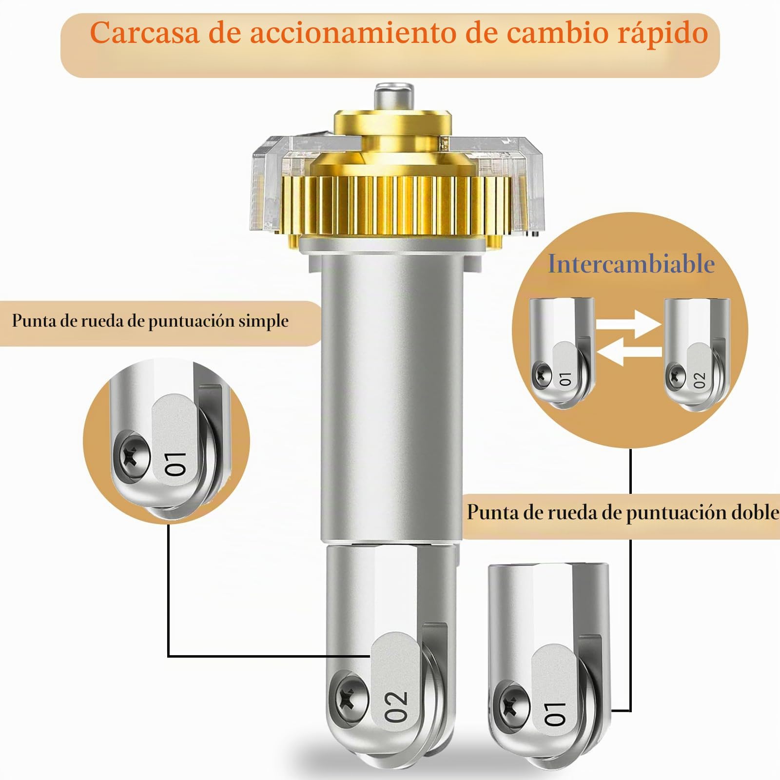 Pack de rueda incisora, para Cricut Maker, punta de rueda incisora única + punta de rueda incisora doble, carcasa de accionamiento, para hacer tarjetas, decoración del hogar 3D y más