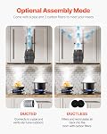 VEVOR Range Hood Insert, 30 Inch Built-in Kitchen Vent Hood, 800CFM Steel Stove Hood, with Gesture & Touch Control, LED Light, Baffle Filters, 4-Speed Exhaust Fan, Ducted/Ductless Convertible