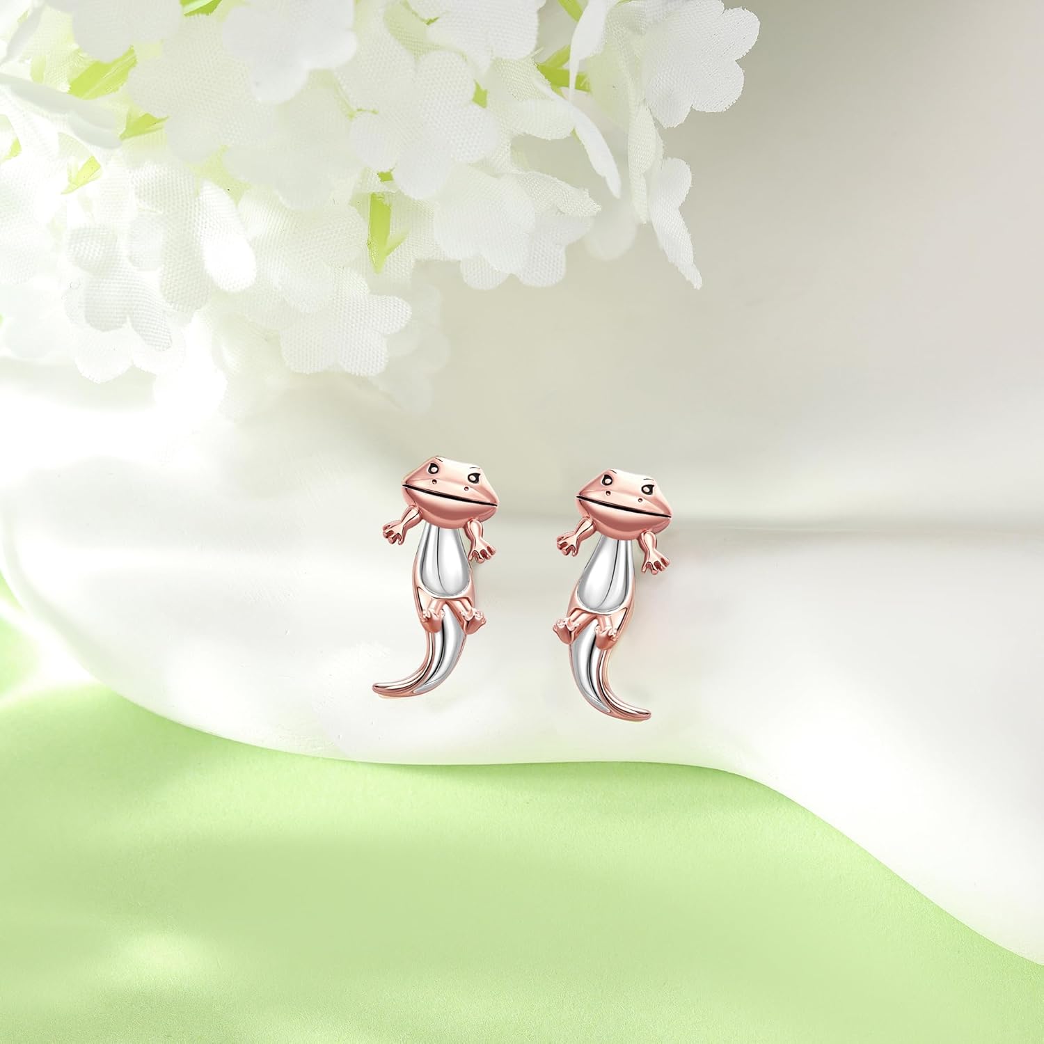 Bearded Dragon Earrings Sterling Silver Lizard Ear Jacket Earrings Bearded Dragon Jewelry Gifts for Women