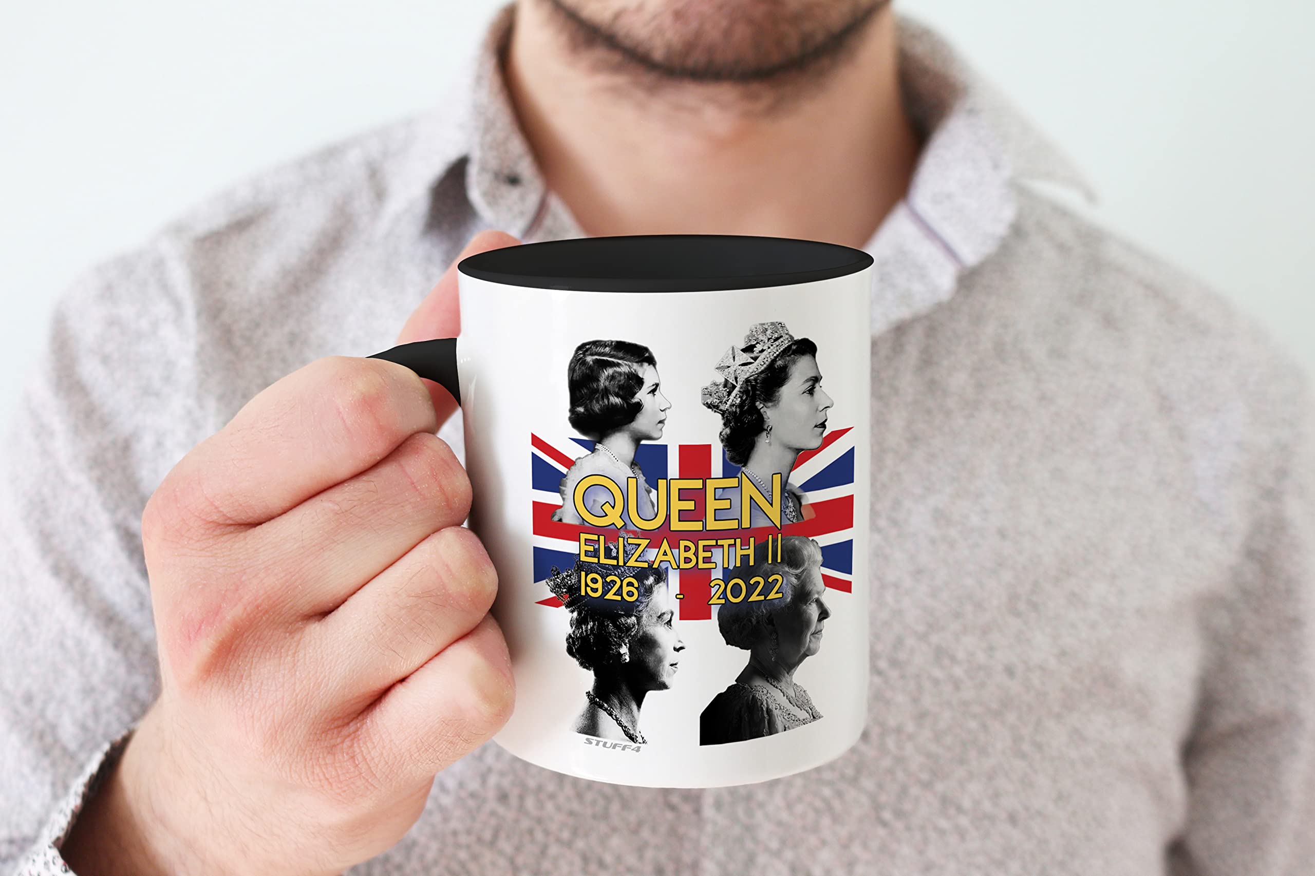 Stuff4 Queen Elizabeth II Commemorative Mug, The Queen Elizabeth II Union Jack Keepsake, Royal Memorial Gifts - Image 4