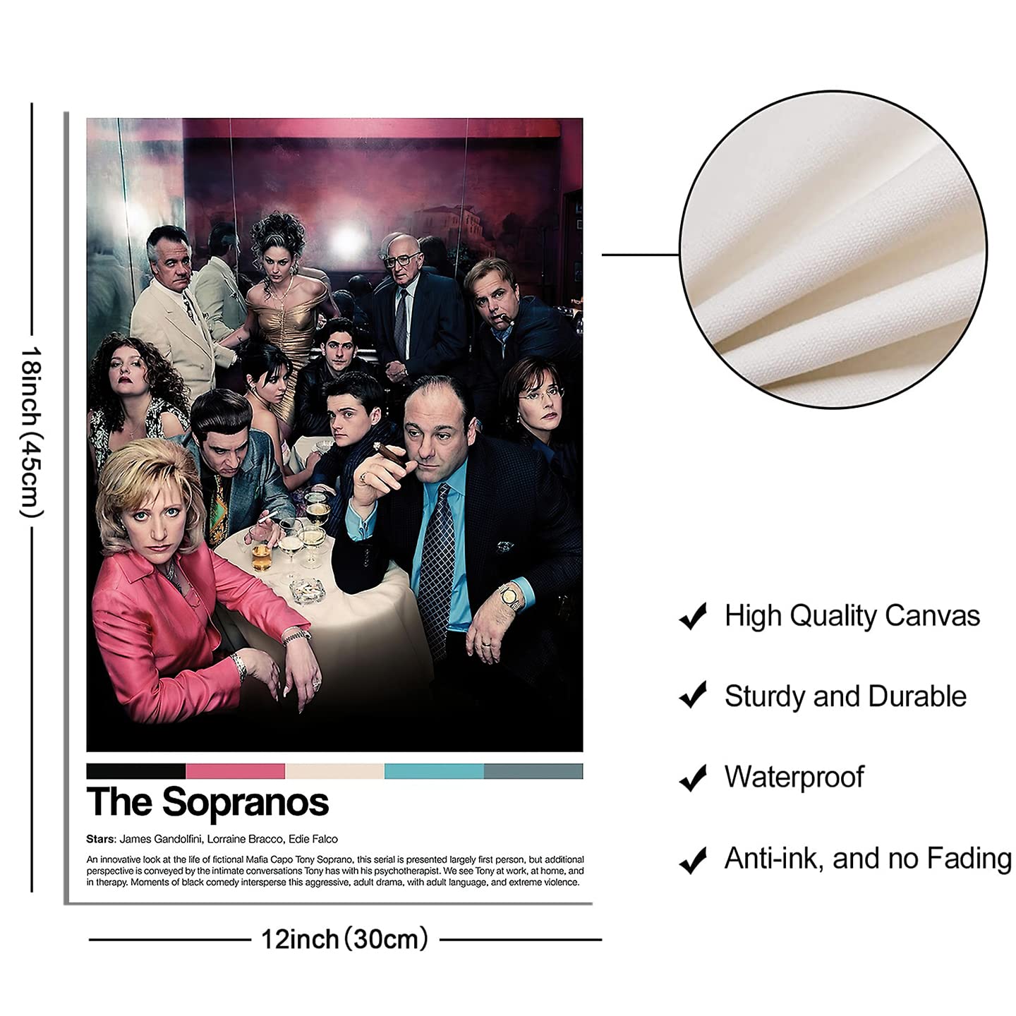 Hashirea The Sopranos Poster Tv Series Show Gifts Canvas Painting Poster  Wall Art Decorative Picture Prints Modern Decor Framed-unframed  12x18inch(30x45cm): Posters & Prints - Amazon.com