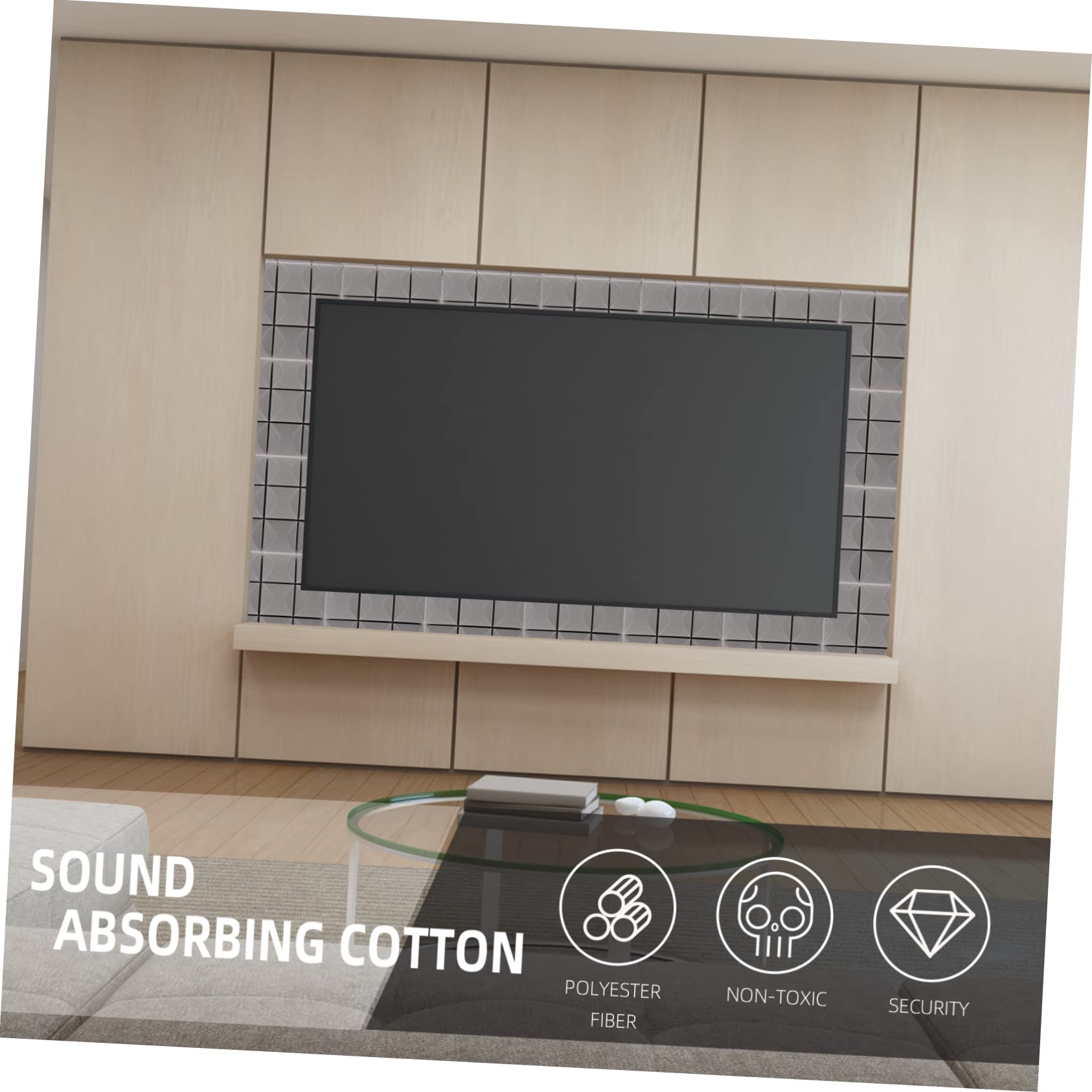 ERINGOGO 6 Pannelli Fonoassorbenti Adesivi 30x30x5 Cm Grigio per Isolamento Acustico Sala Registrazione Home Theater Podcasting Studio