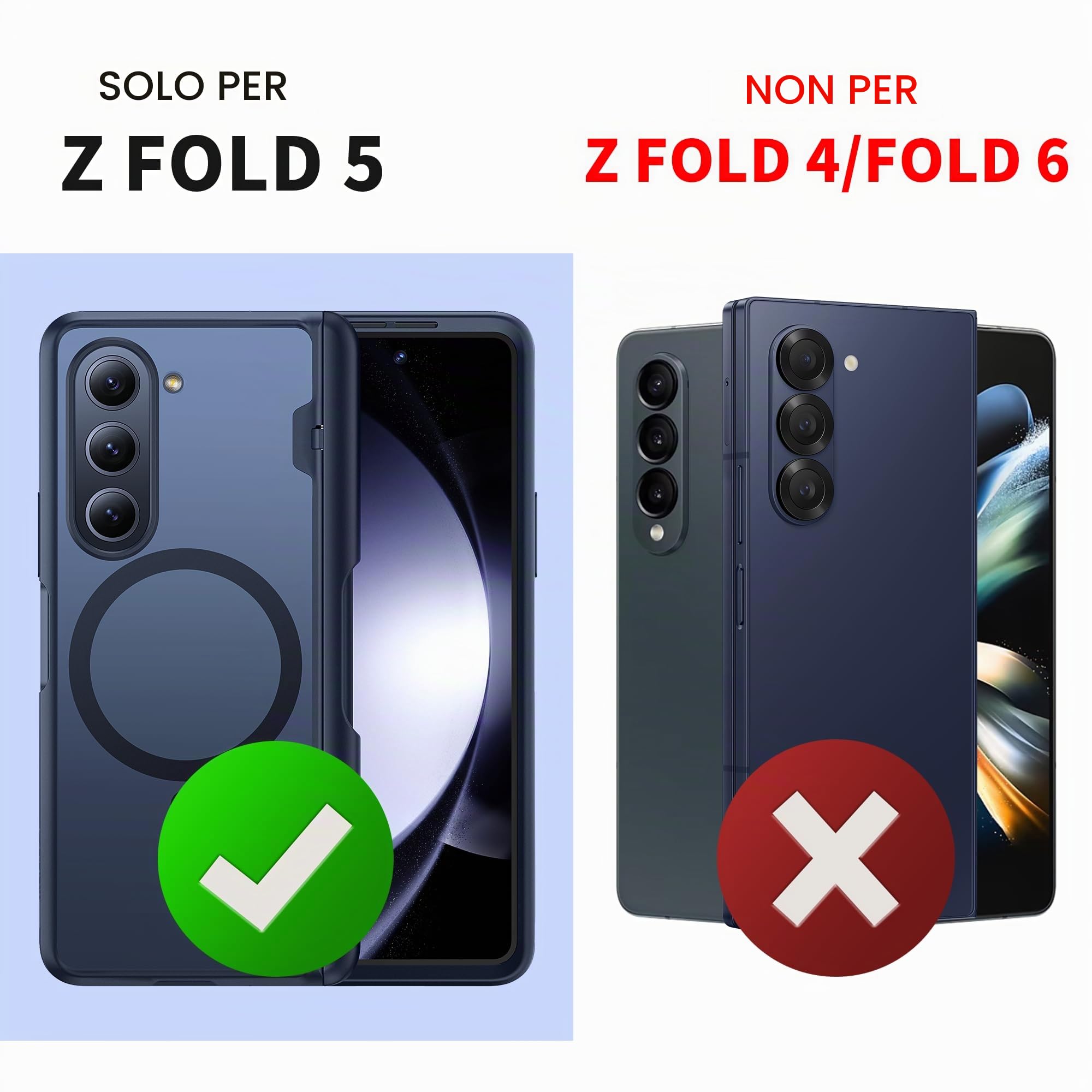 MOBOSI Custodia protettiva magnetica per Z Fold 5, custodia protettiva con cerniera magnetica, custodia per penna Fold 5 Edition S, compatibile con Magsafe, protezione frontale per schermo integrale,