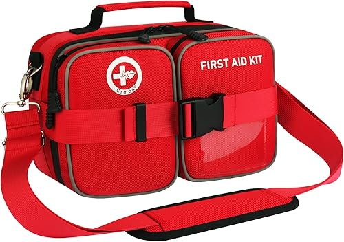 Kit de primeros auxilios de 516 piezas para automóvil, viajes y hogar  Kit de emergencia grande profesional impermeable compacto etiquetado con