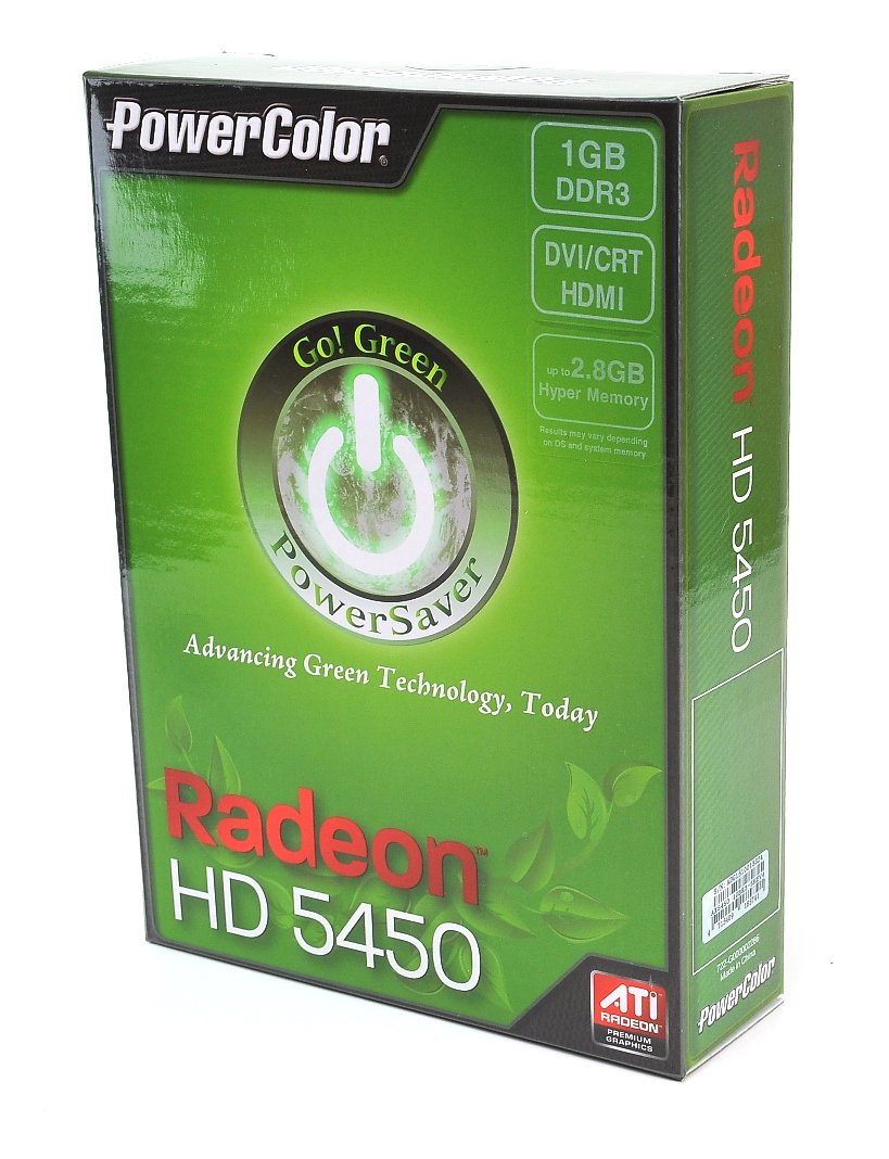 PowerColor GO! Green AMD Radeon HD5450 1GB DDR3 VGA/DVI/HDMI Low Profile PCI-E Video Card (Uefi Read
