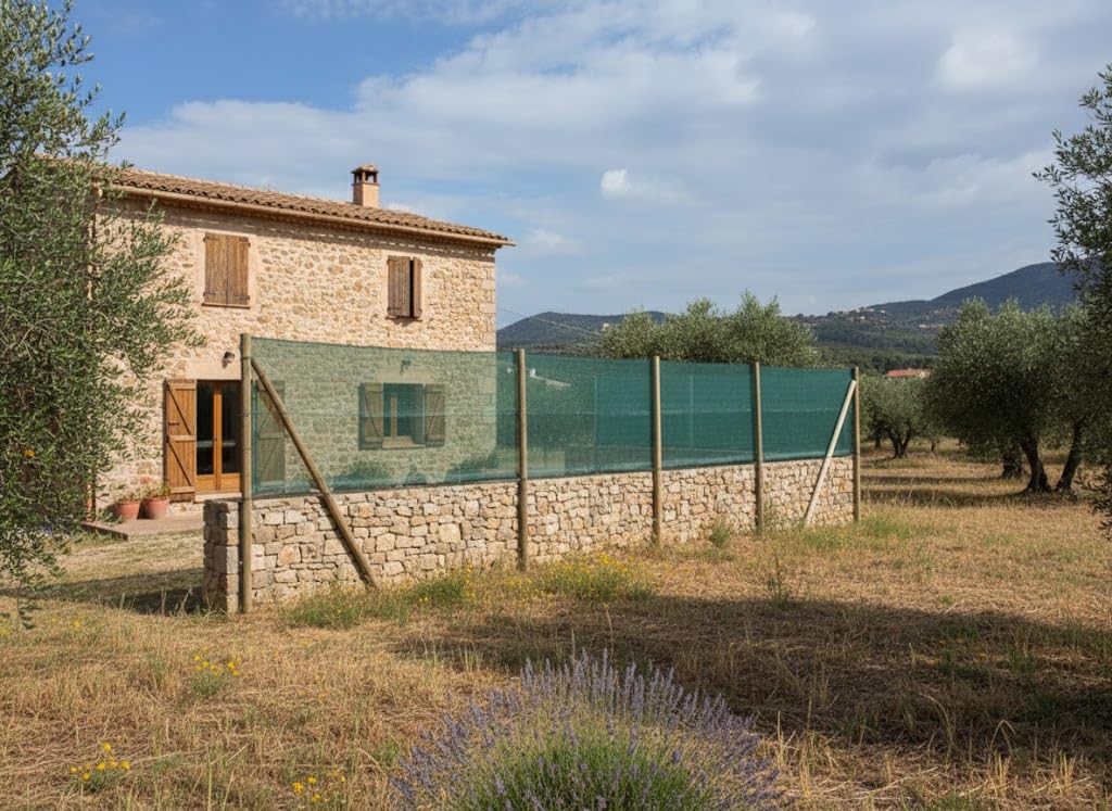 Suinga Malla de Sombreo 2x50 m | Ocultación y Privacidad para Terraza o Jardin | Malla de Ocultación Verde 70 g/m2 | Ocultación 70%, Verde