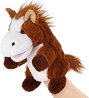 Vista 15 de Títeres de mano de animales de 11 pulgadas, tortuga marina de peluche, dinosaurios, juguetes de marionetas de mano, juguetes de juego de rol