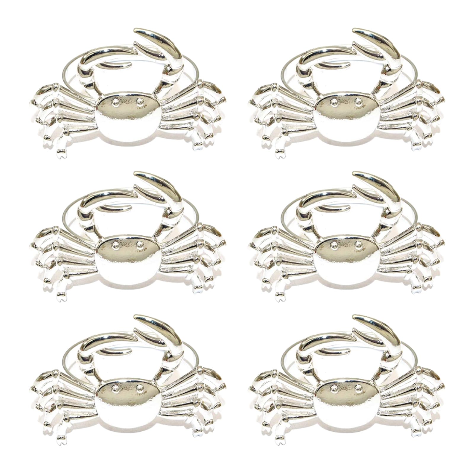 Xjdzineq Metal Crablet Shape Napkins Holders Gold Tableware Accessory for Dining and Parties Golden Crablet Shape Napkins Rings