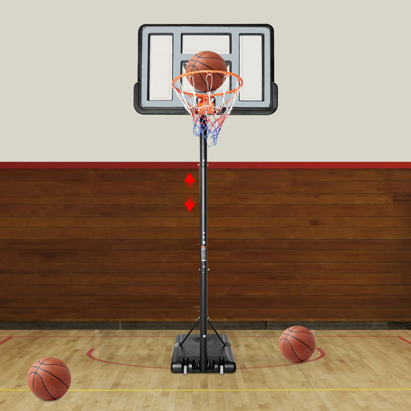 Supporto da basket regolabile in altezza da 170 a 305 cm
