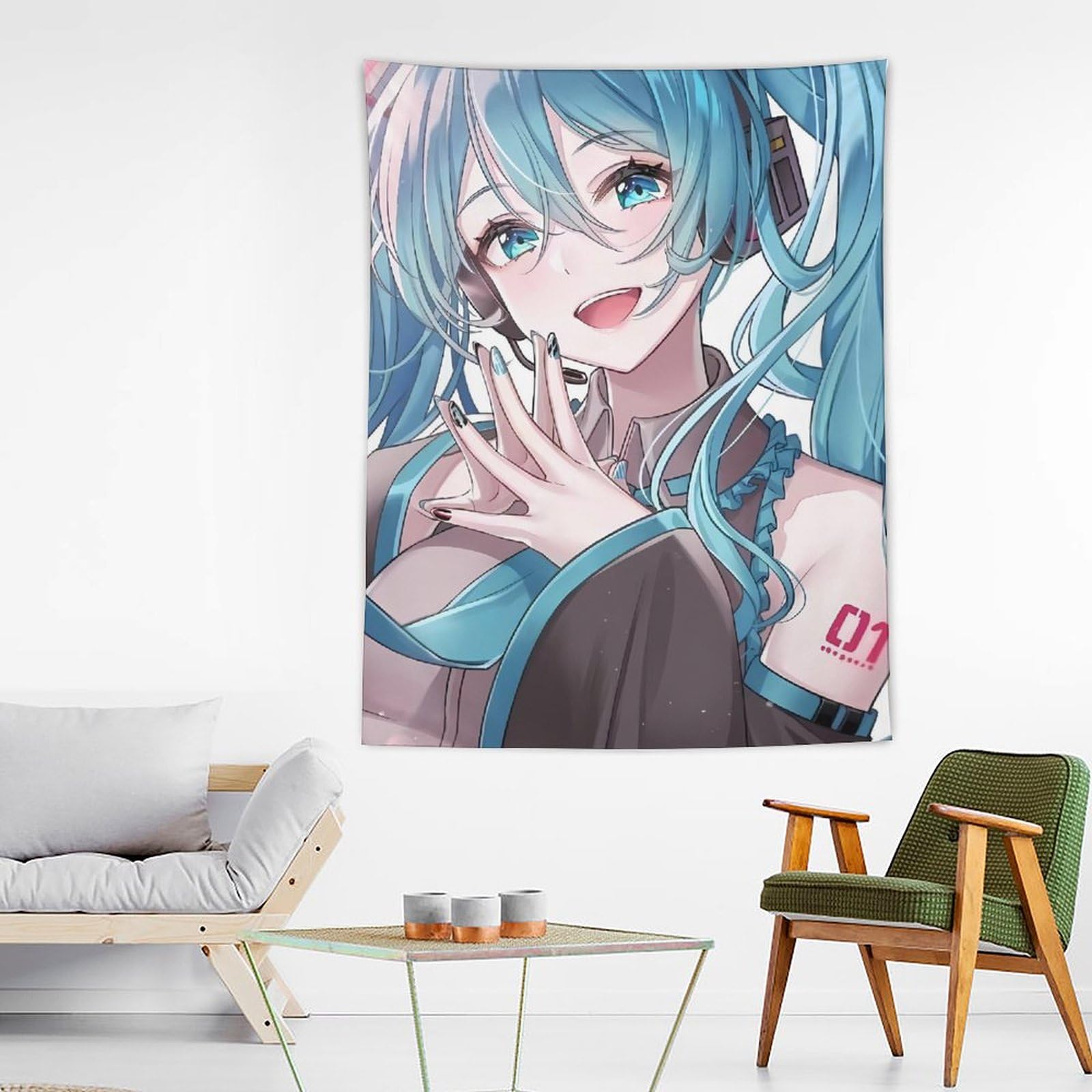 初音ミク 3Dポスター(水着、額縁入り)２枚セット+旗(壁掛けタペストリー)１枚 Amazon.co.jp: タペストリー 初音ミク 背景布 大判 布ポスター