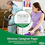 Smart Caregiver Système d'alarme de détecteur de mouvement sans fil avec Pager pour la prévention de l'automne et de la dérive Caregiver jusqu'à 300' Gamme de mouvements de lit ou de porte