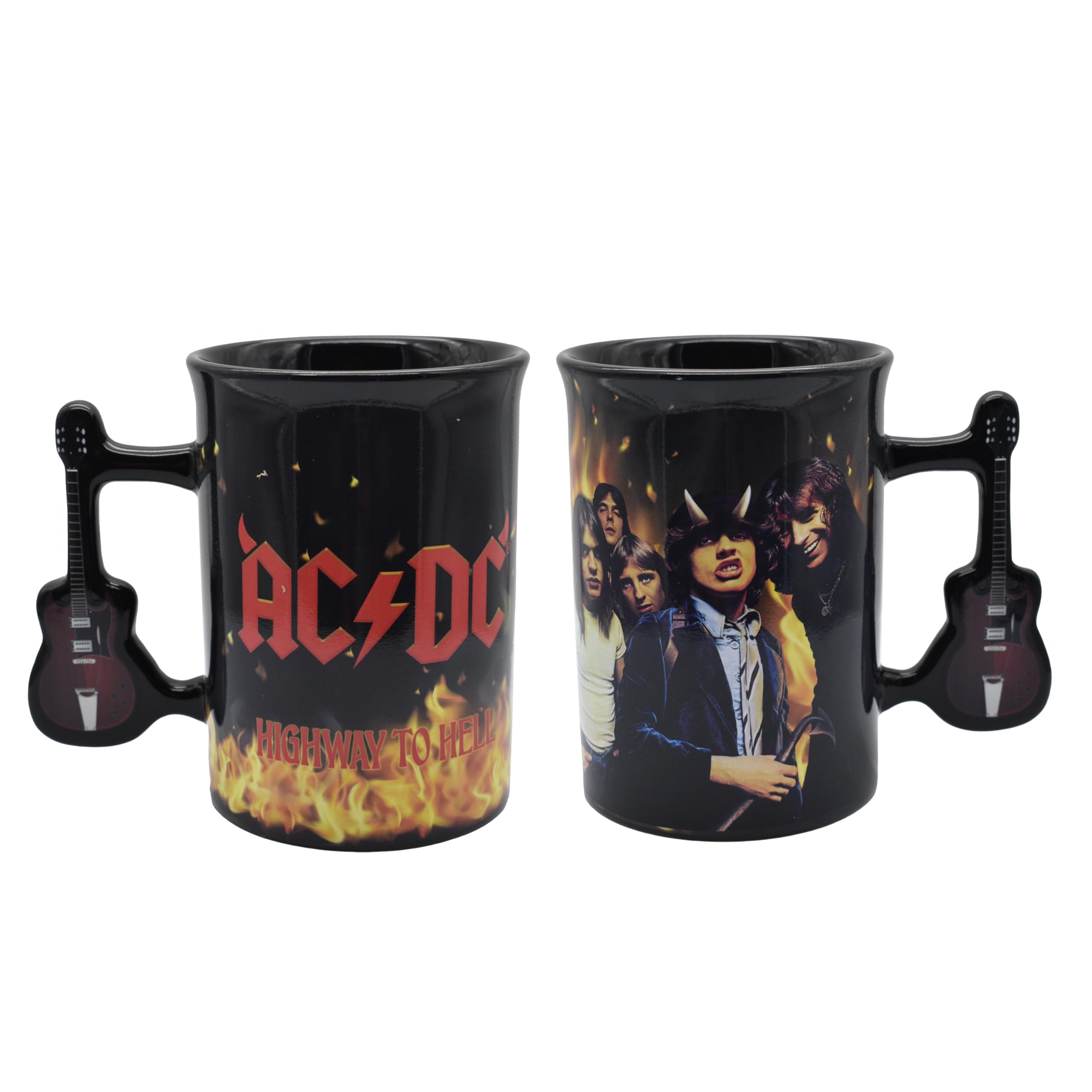 AC/DC Highway To Hell Unique 16. oz Mug with Guitar-Shaped Handle - Mid-South Products