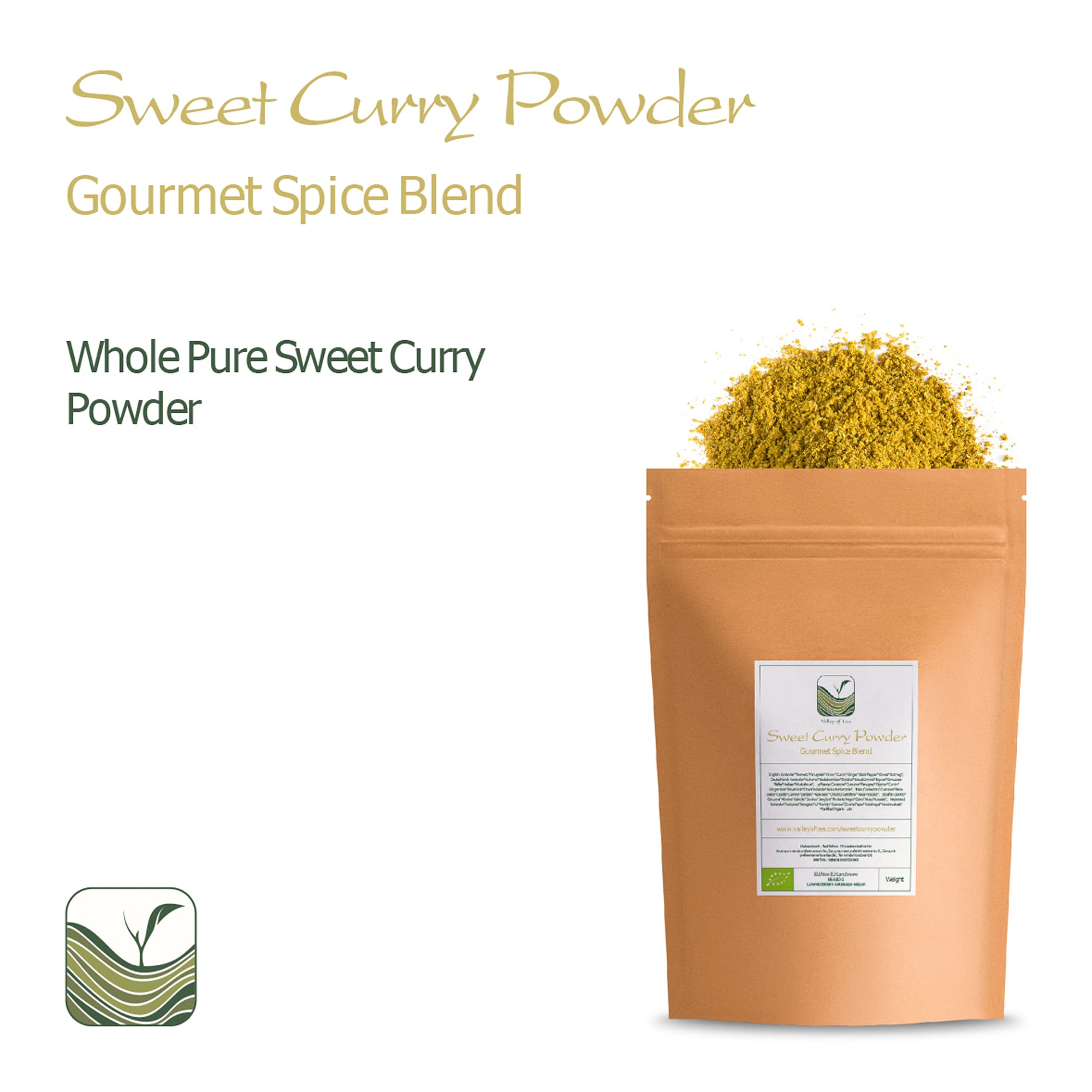 Curry Dulce Polvo Orgánico India - Especia Amarilla 350g