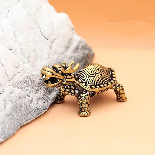 Vista 26 de Figura de estatua de tortuga de latón de latón, figura decorativa para oficina en casa (2 unidades, dorado) 2 piezas, dorado,1 unidad,2 piezas,2