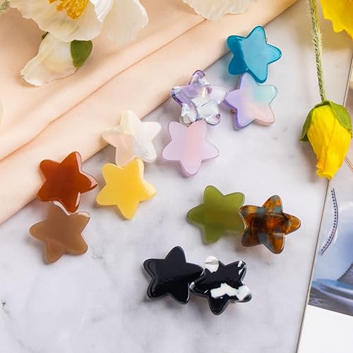 Miniatura 7 de 6 pasadores pequeños de 1.57 pulgadas para el cabello, mini pinzas de resina con pico de pato antideslizantes, horquillas de acetato de celulosa,