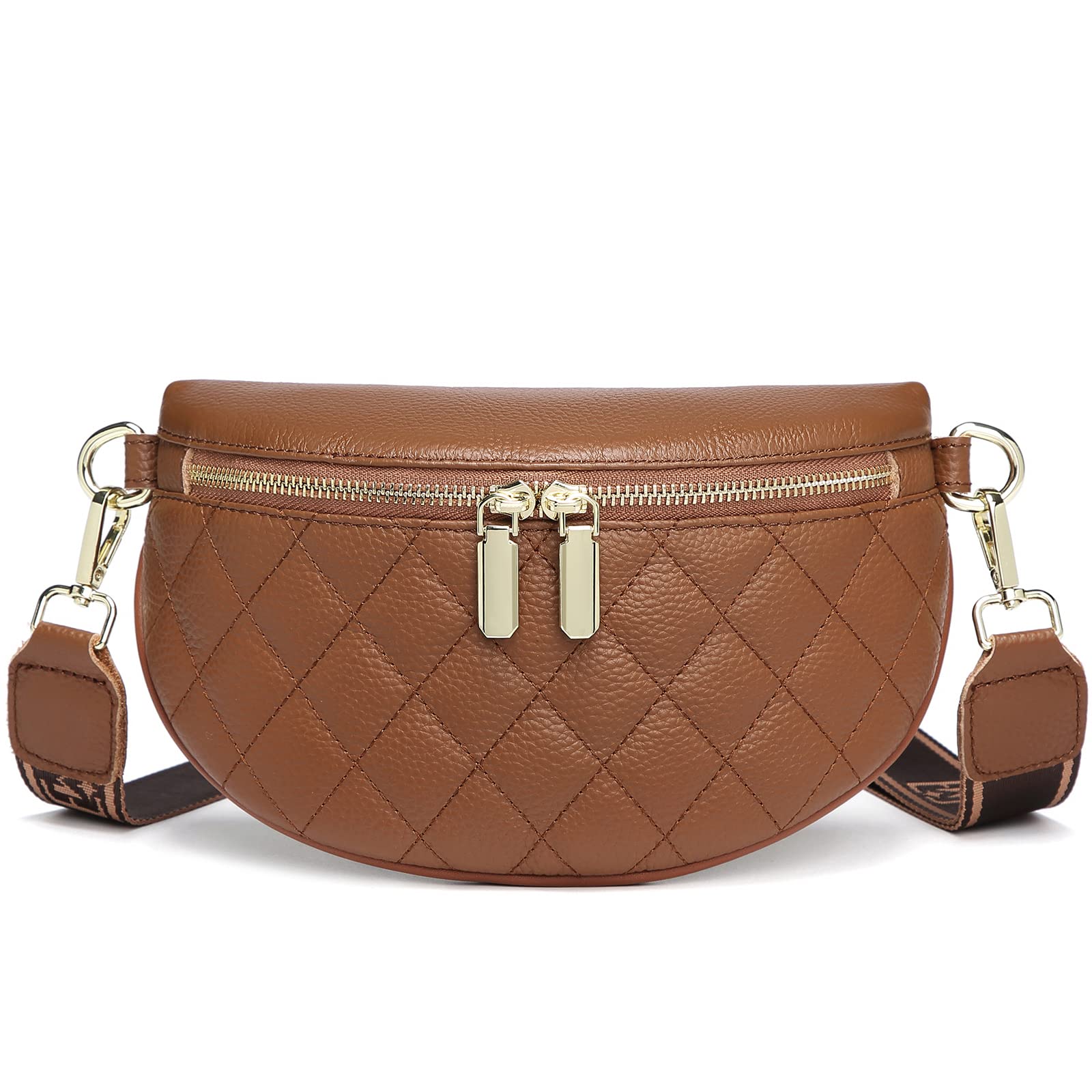 Eslcorri Small Crossbody Sling Bag for Women Trendy - Fashionable Fanny Packs Vegan Leather Chest Belt Bum Bag Anti Theft Crossbody Sling Purse for Women for Travel Sport Camping