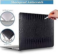 Vista 3 de KEROM Compatible con Funda para MacBook Air de 13 Pulgadas con Diseño de Cocodrilo 2021 2020 2019 2018 M1 A2337 A2179 A1932, Texturizada Elegante