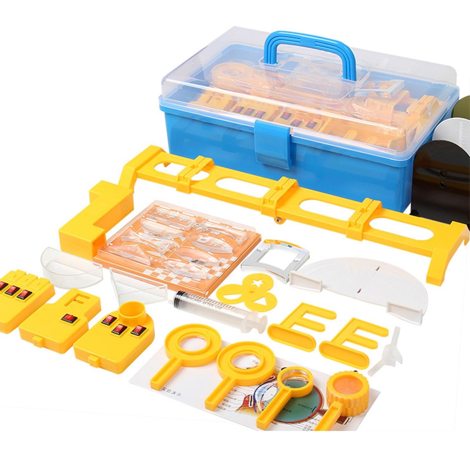 Umfassendes Physik-Optik-Experimentierbox-Set, tragbar optisch