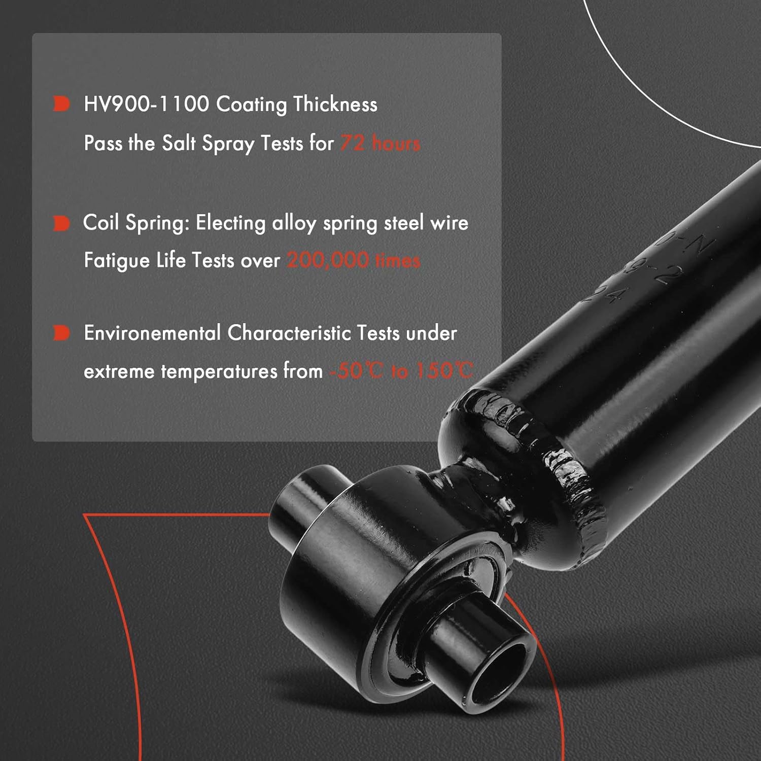 A-Premium Rear Pair (2) Strut Shock Absorber Compatible with Chevrolet Sonic 2012-2020, Driver and Passenger Side