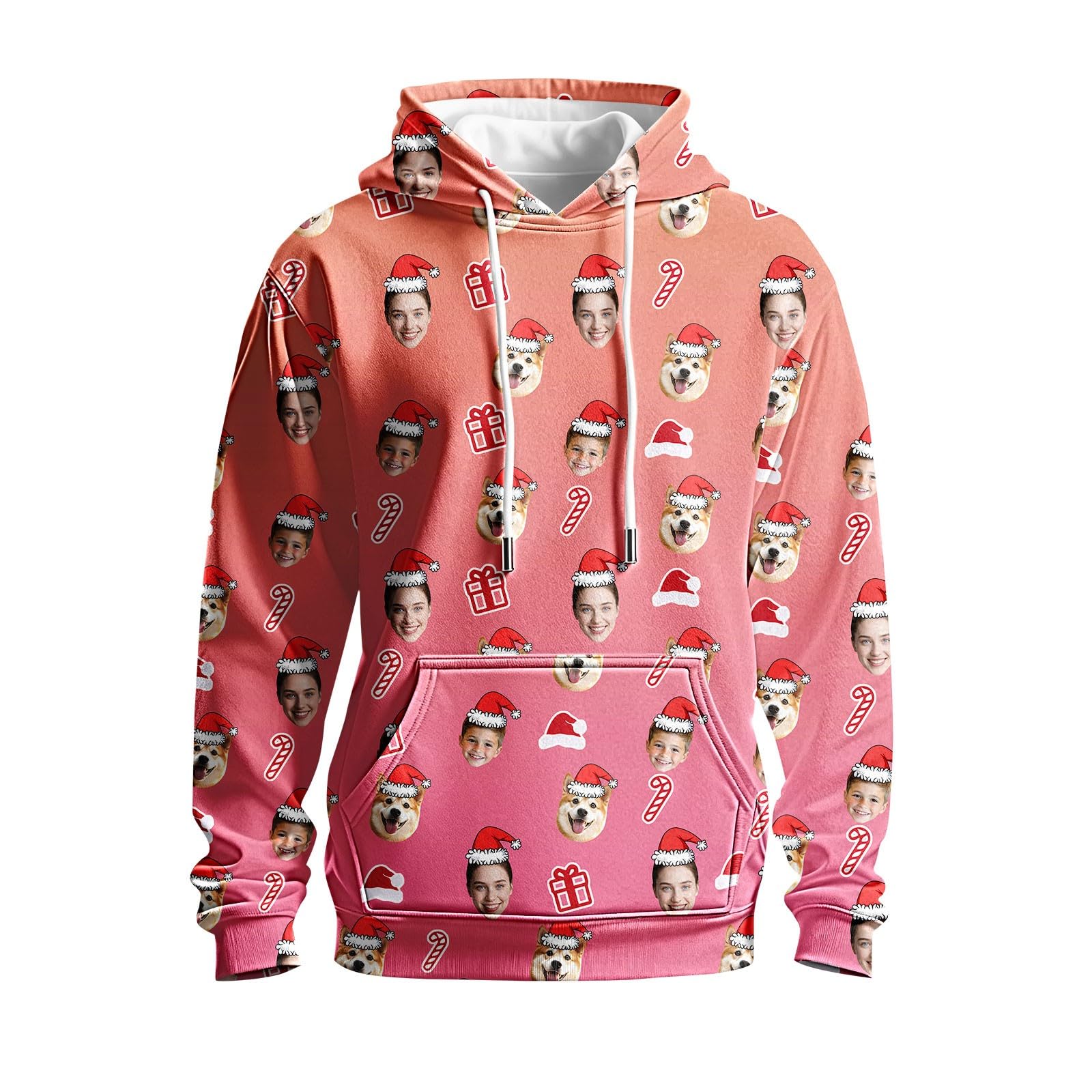 Sudaderas Hombre Impermeable Sudadera con Capucha Personalizada, Diseño Divertido De Navidad Corta (Pink, XXXL) Kit Pesca Camiseta Sin Mangas Camisa Manga Larga Ropa Deporte para Caza