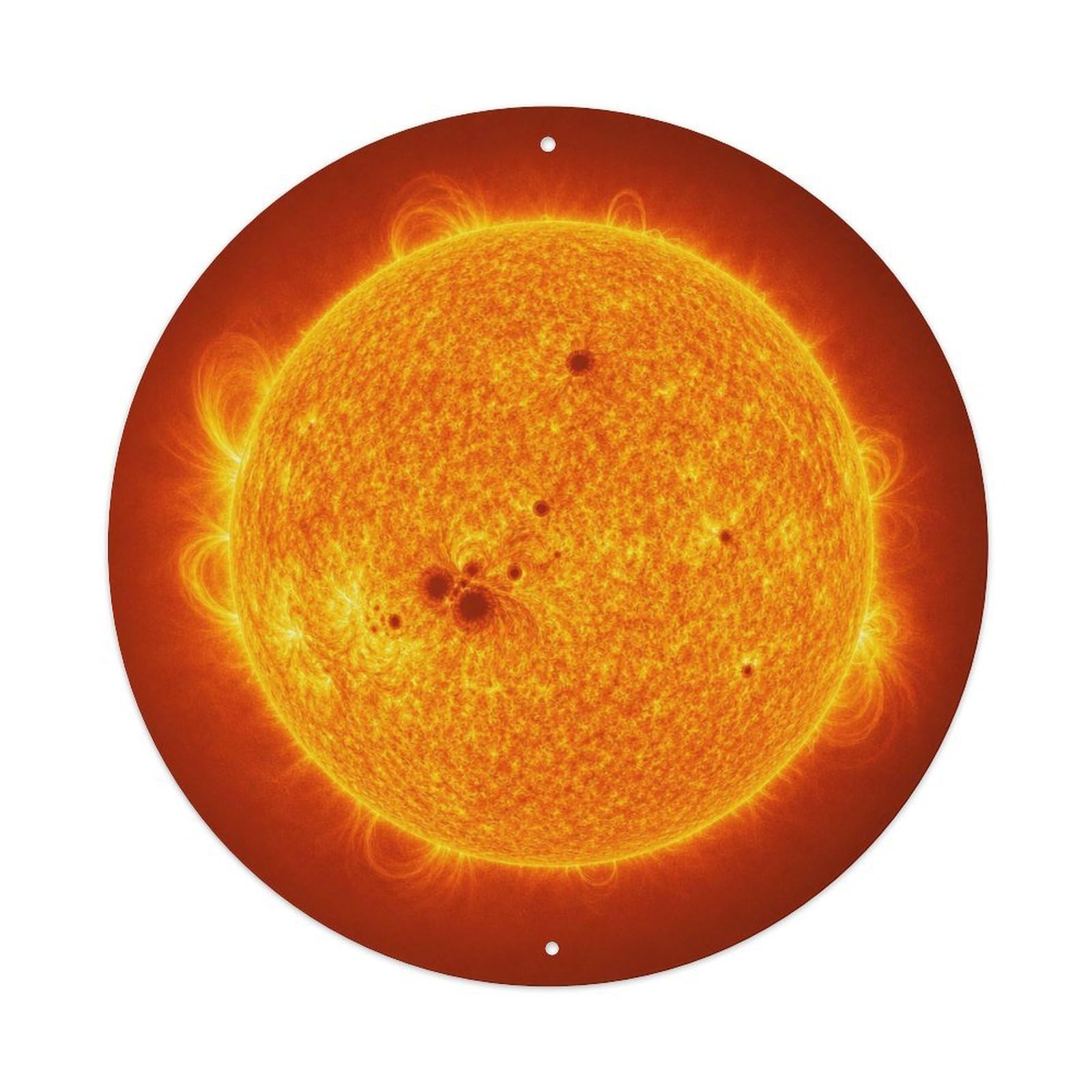 Odgynaw 8X8inch(20X20cm) Scientific Sun Solar Astronomy Cosmic Discovery Space Metal Tin Sign
