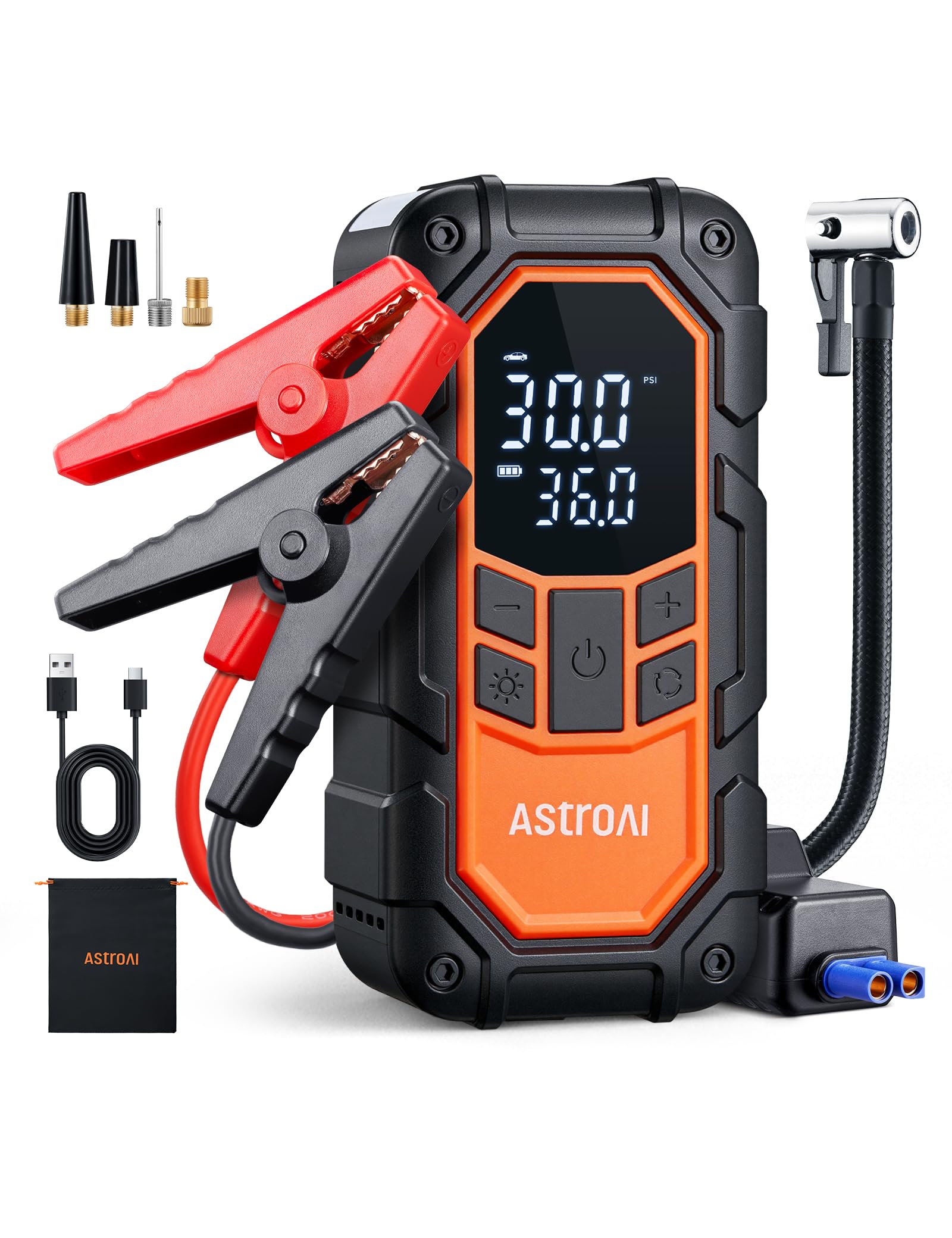 Amazon | AstroAI S8 Air Nano ジャンプスターター 空気入れ 8000mAh