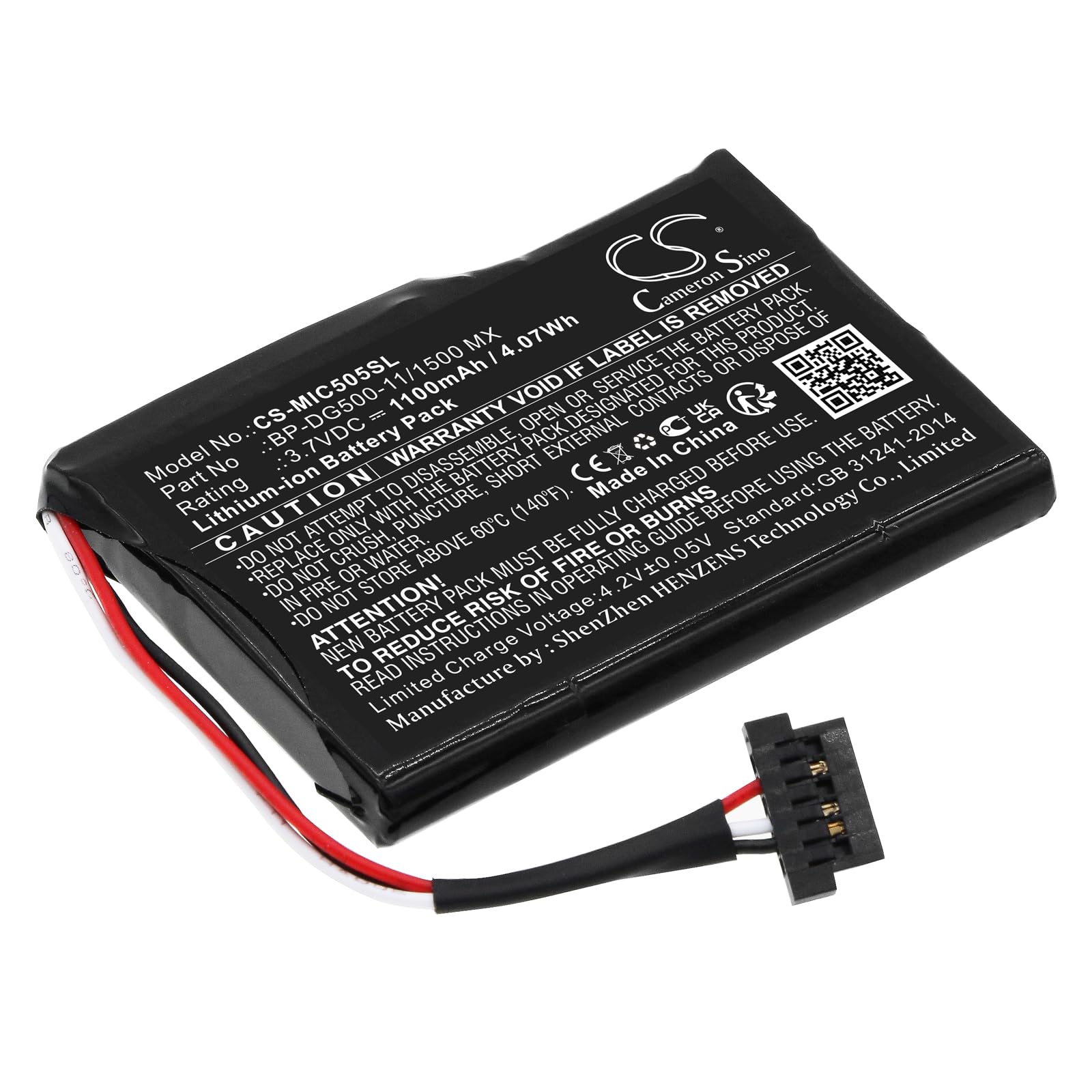 BCXY Battery Replacement for Mio Cyclo 500 HC Cyclo 505 HC BP-DG500-11/1500 MX