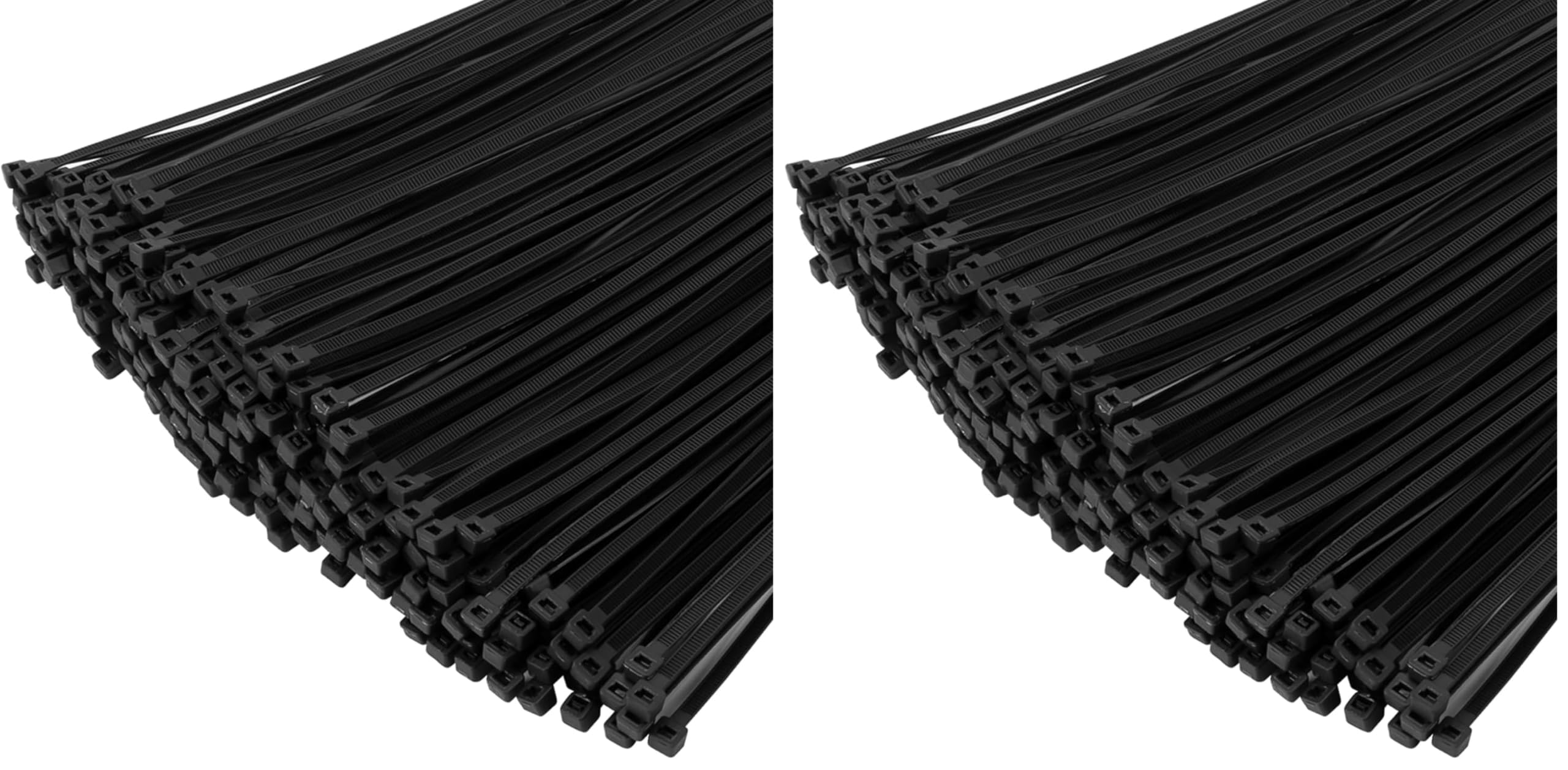 Confezione da 2000 fascette stringicavo nere, 300 mm x 3 mm, in nylon resistente, autobloccanti, resistenti ai raggi UV, per interni ed esterni