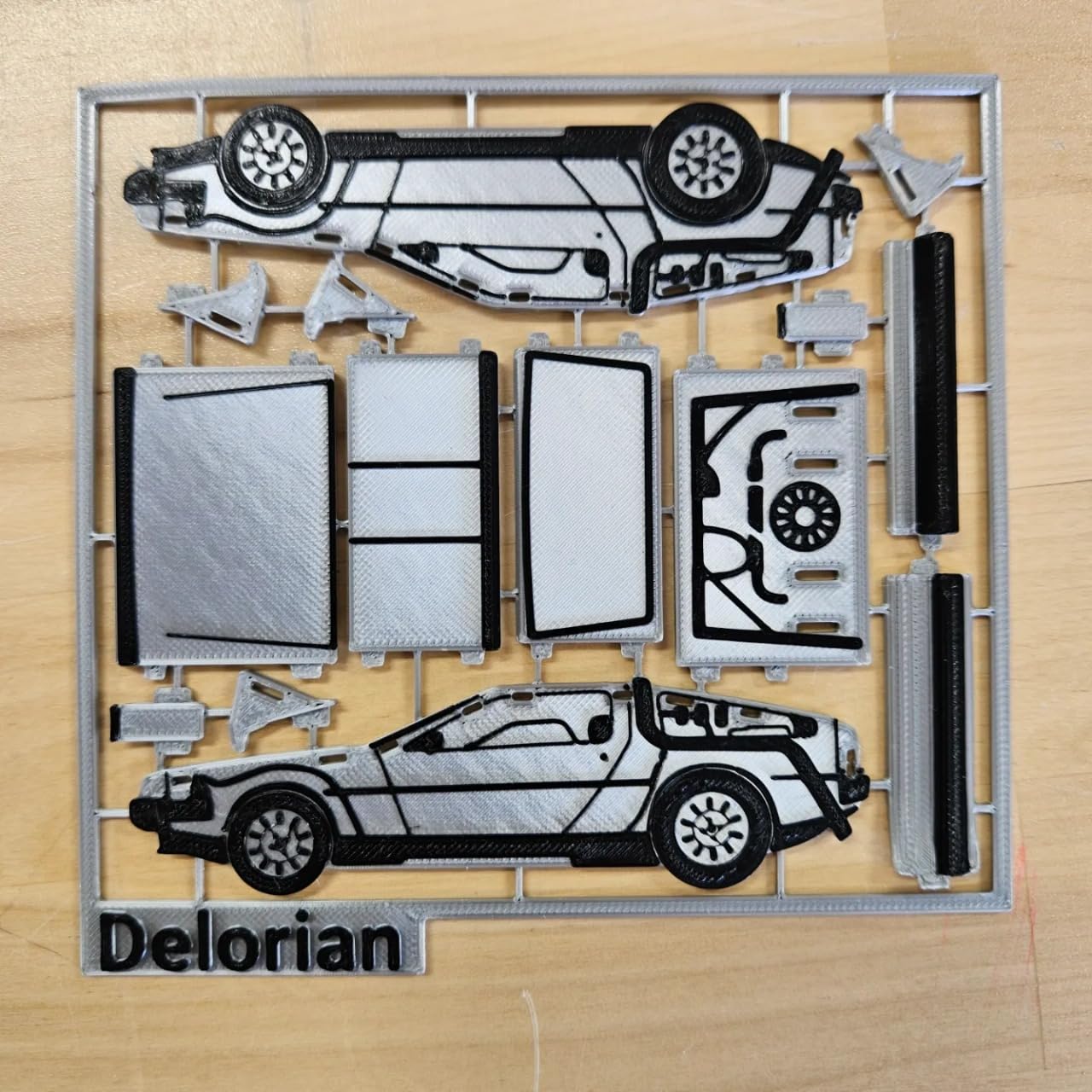 Beoals Car Model DIY Assembly Kit, 3D Printed Parts, Gray and Black-image-11