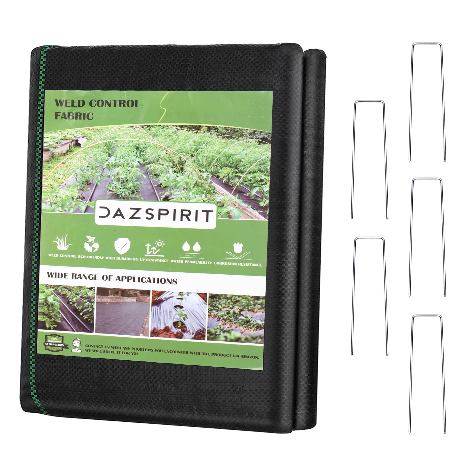 Buy DazSpirit Weed Control Fabric Water Permeability, 1Mx6M Heavy Duty
