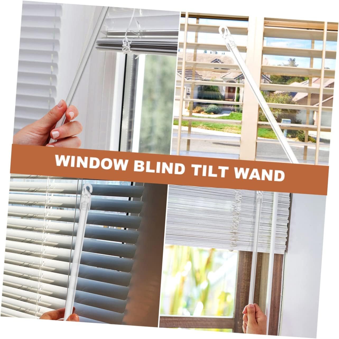Ciieeo 4pcs Portable Blind Rod Hook Blind Accessories Window Tilt Wand Stick Hook for