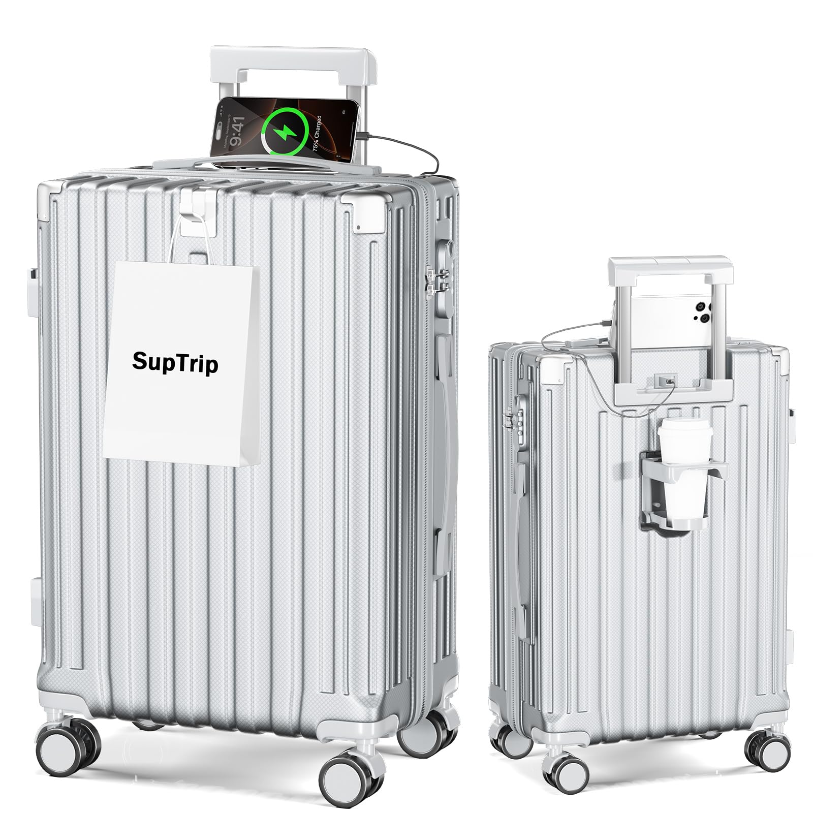 [SupTrip] スーツケース 機内持ち込み 多機能 キャリーケース 大型 超…