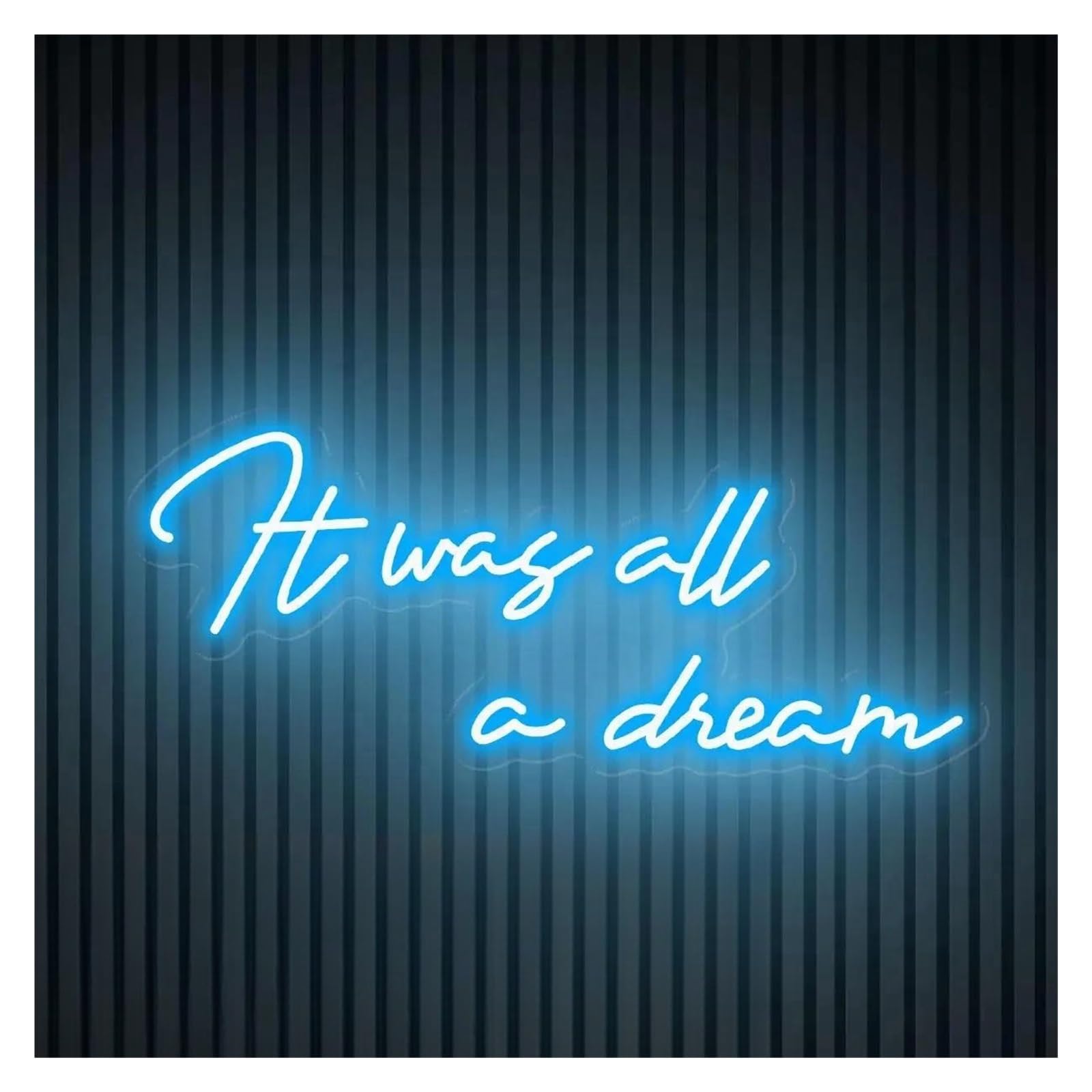 LEMST Signs Lamp It was All A Dream Neon Sign Dimmable USB Powered for Kids Teens Bedroom Bar Beer Club Home Wall Art Decor 15.75inx8.66in(Ice Blue)