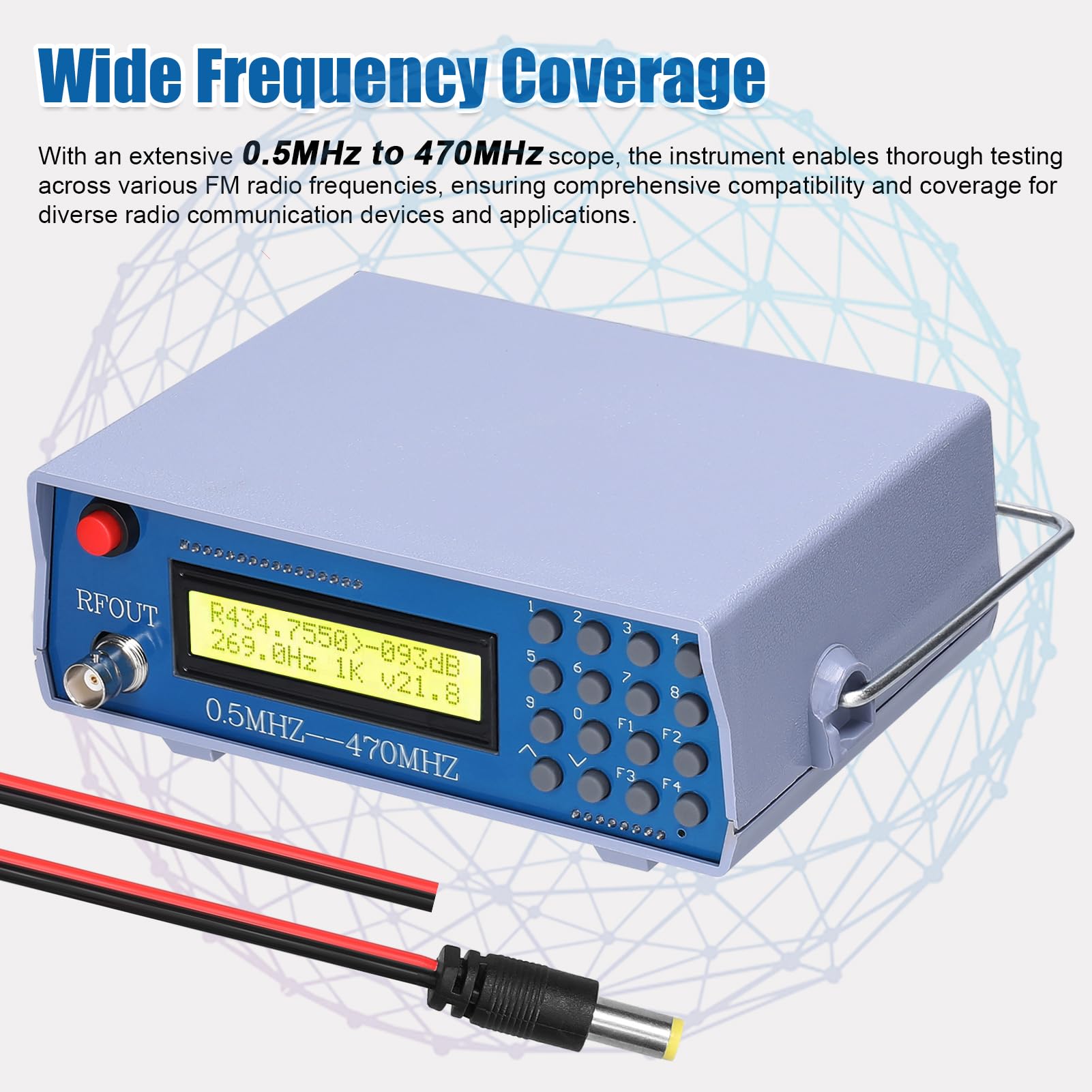 Generador de Señal Probador de Instrumentos Herramienta Modulación Frecuencia Precisión para Profesionales Modulador Tono Incorporado 800 Hz para Entusiastas la Comunicación por Radio