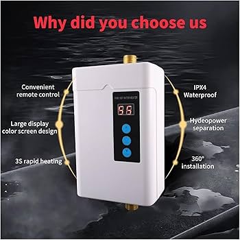 Amazon.co.jp: 電気温水器、電気給湯器 タンクレス電気温水器 3000W